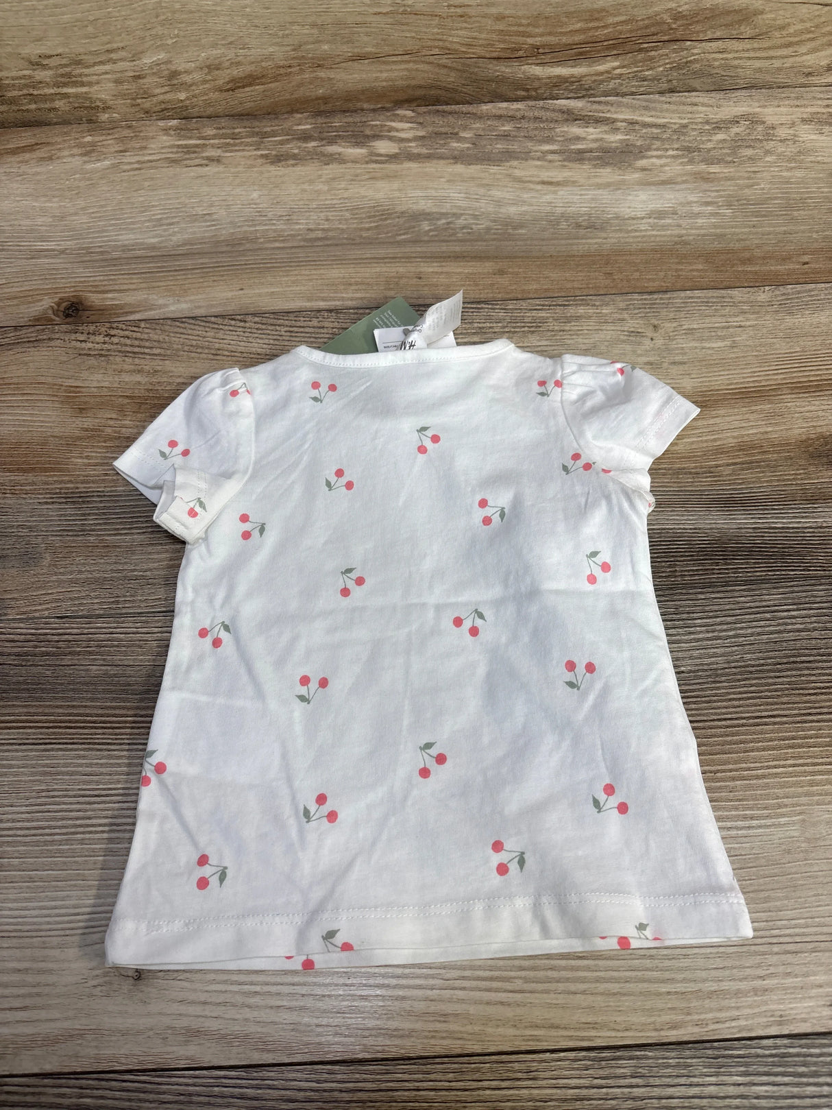 NEW H&M Cherry Print Shirt White sz 6m