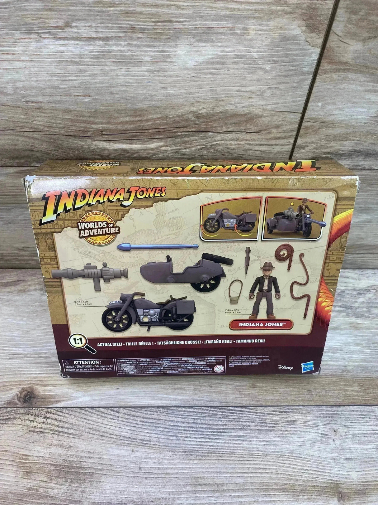 NEW Indiana Jones Worlds of Adventure with Motorcycle and Sidecar Action Figure Set - Me n Mommy To Be
