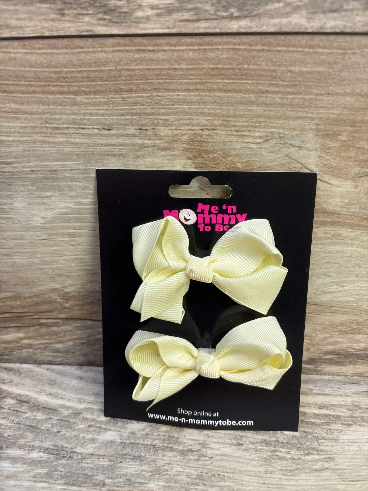 NEW Hair Bows 2pk Pale Yellow