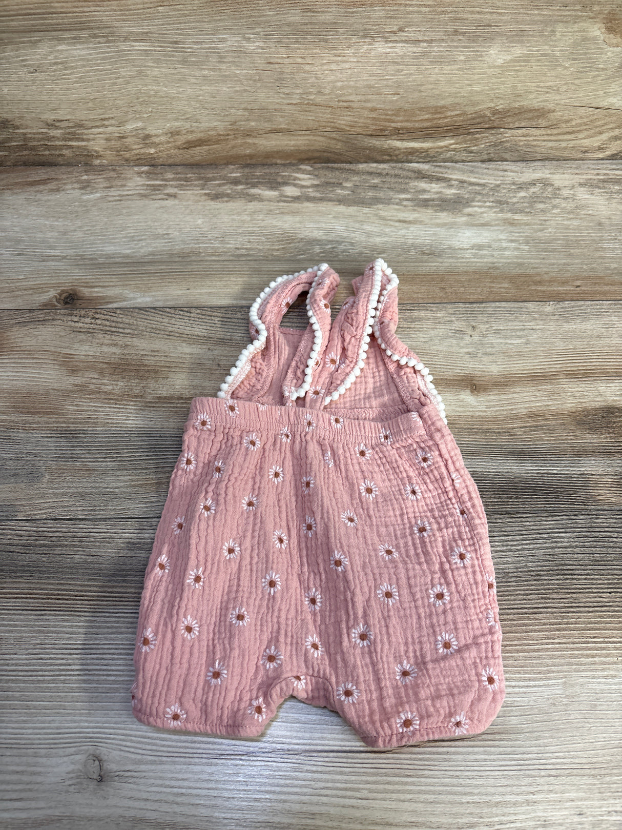 Emily & Oliver Floral Gauze Romper Pink sz 3-6m