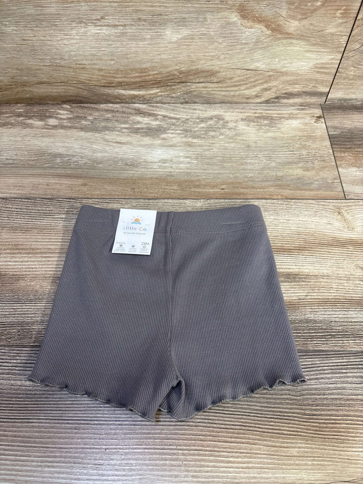 NEW Little Co. Ribbed Bike Shorts Grey sz 24m