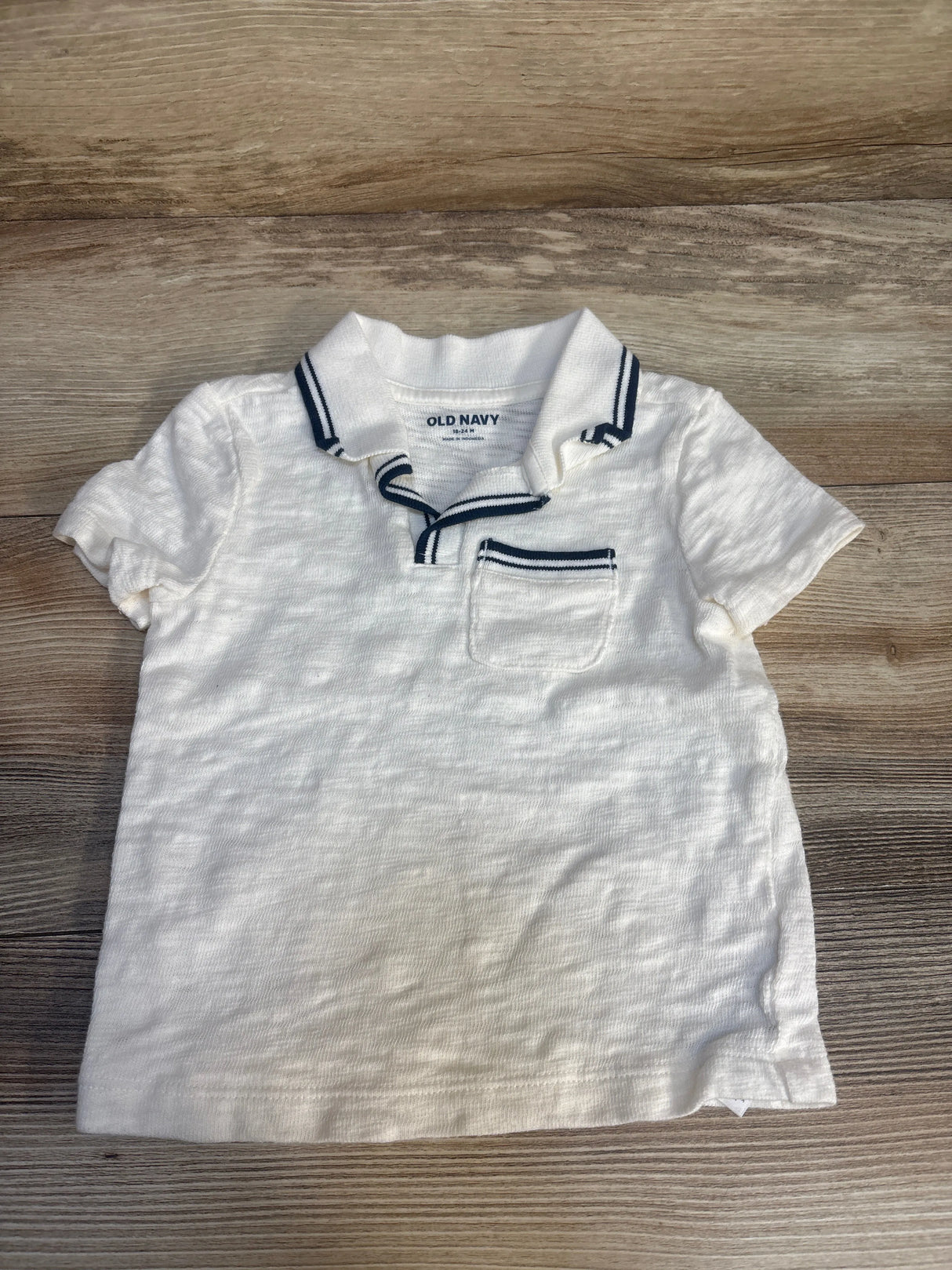 Old Navy Collar Breast Pocket Shirt White sz 18-24m