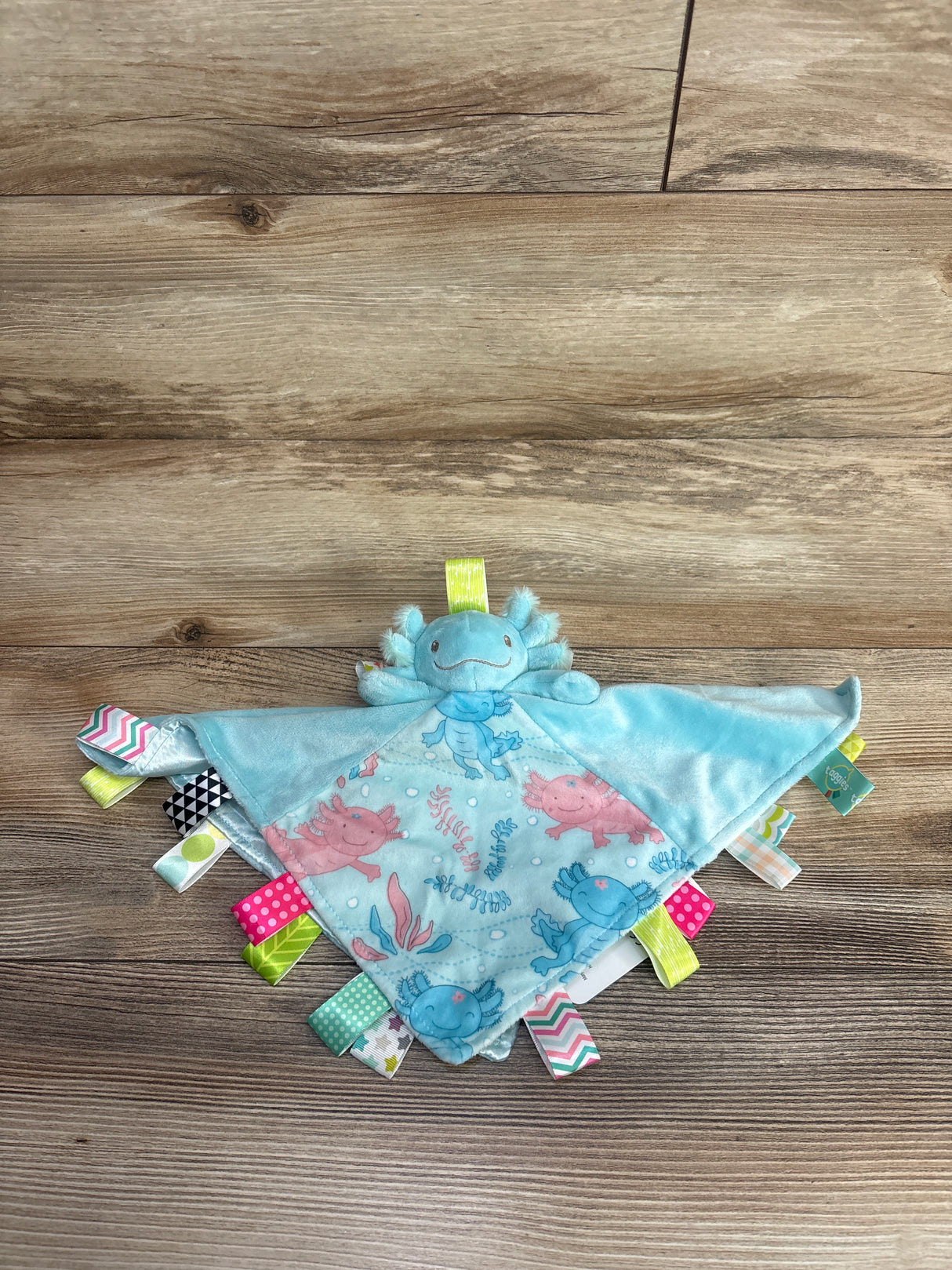 NEW Taggies Fizzy Axolotl Lovey Security Blanket