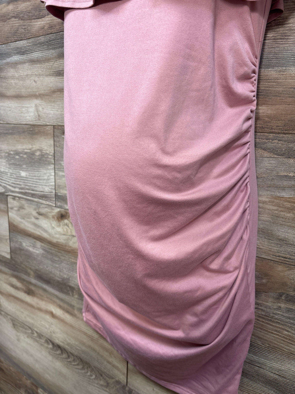 Hello Miz Maternity Ruched Dress Pink sz Small