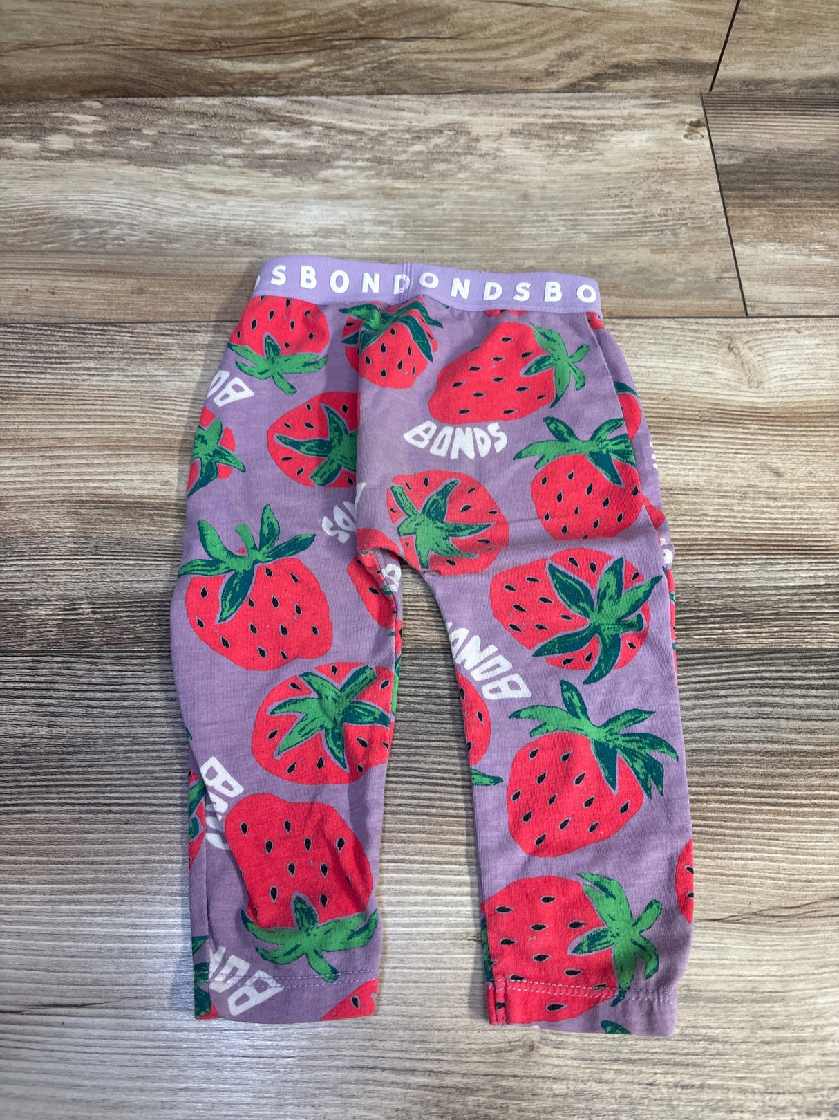 Bonds Strawberry Print Leggings Purple sz 6-12m