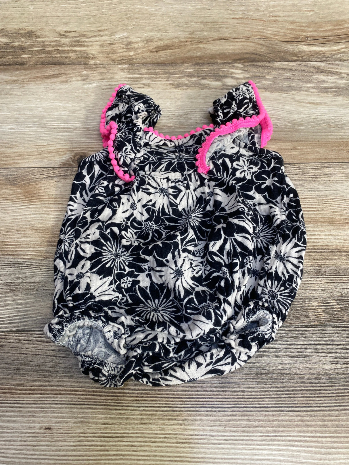 Cat & Jack Floral Bubble Romper Black sz 18m - Me n Mommy To Be