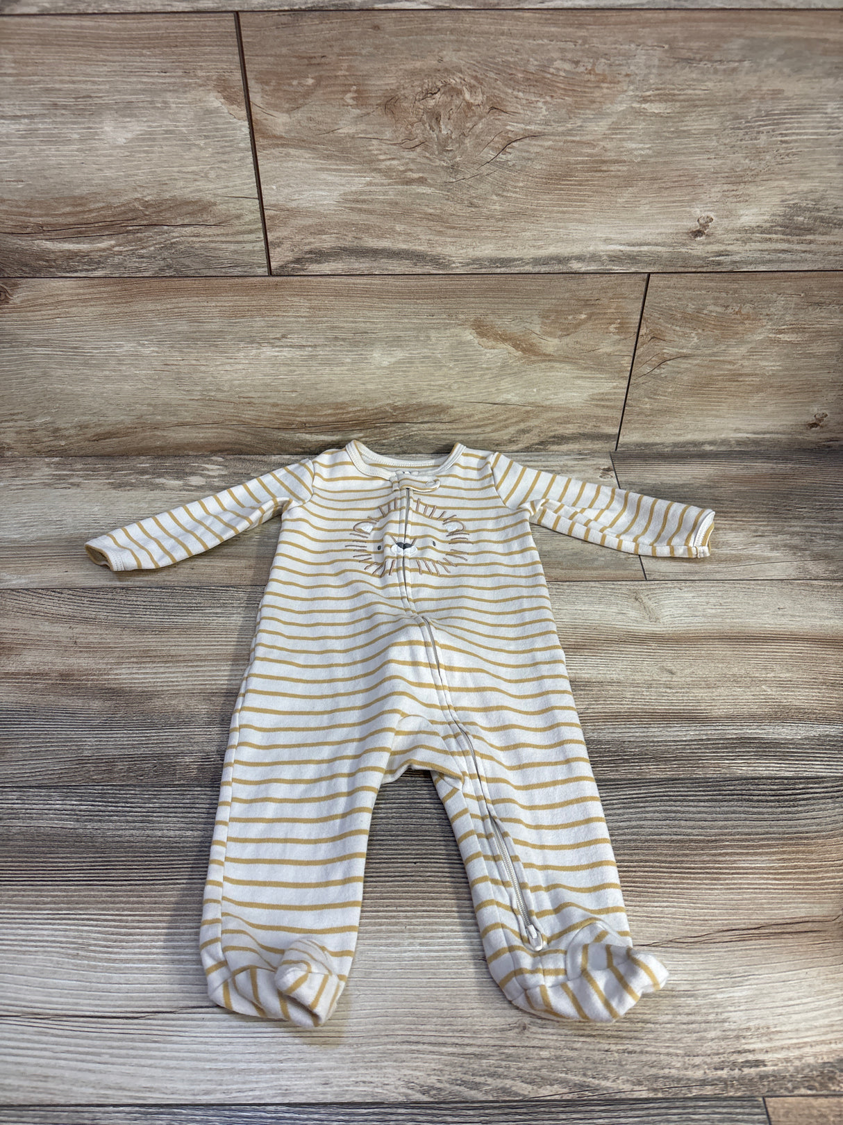 Carter's Striped Lion Sleeper Tan sz 6m