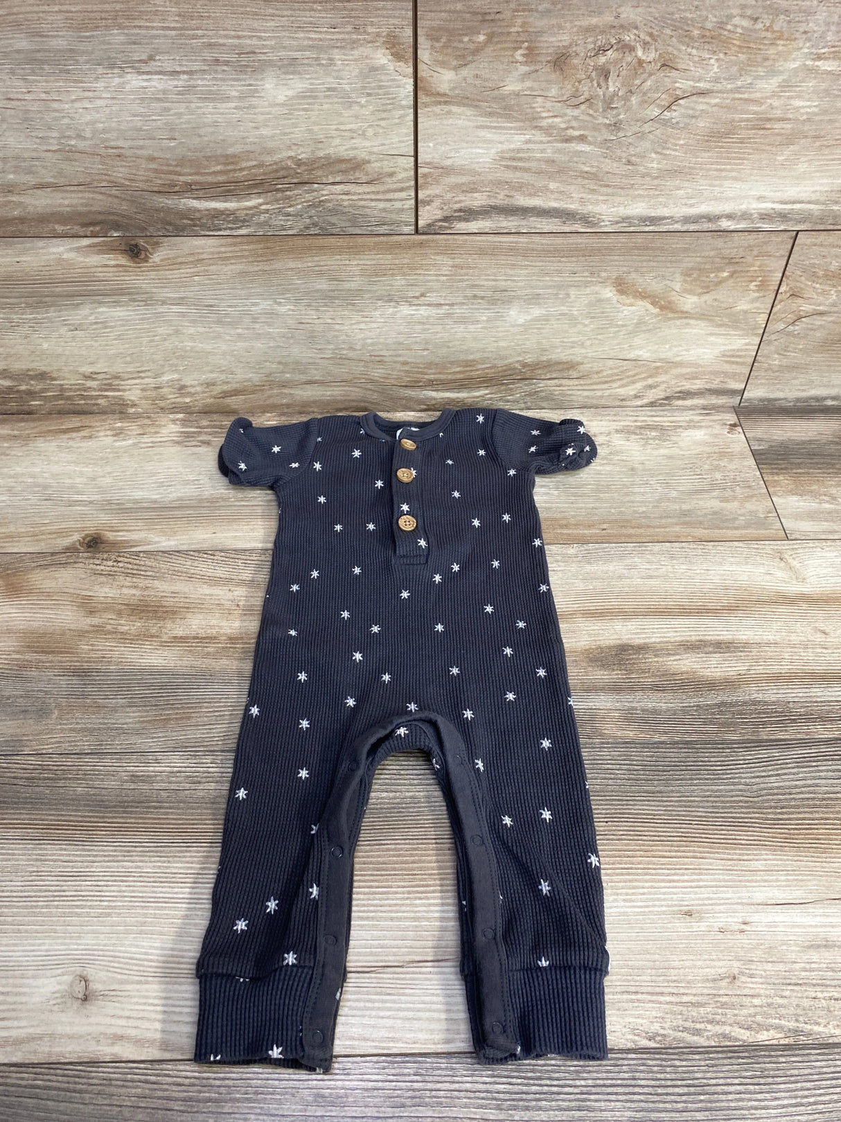 Modern Moments Star Print Waffle Knit Coverall Grey sz 12m