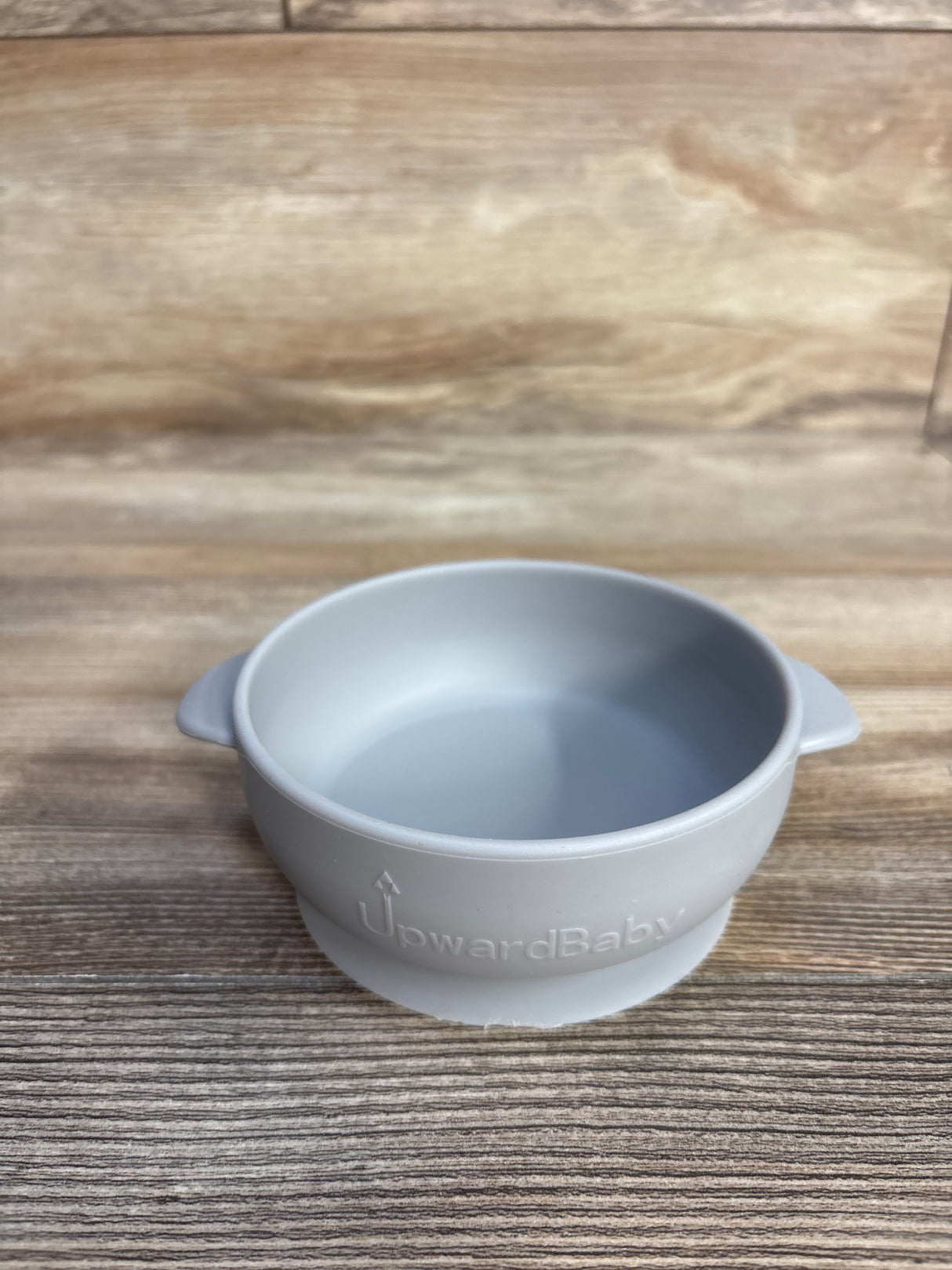UpwardBaby Silicone Bowl with Suction, Grey