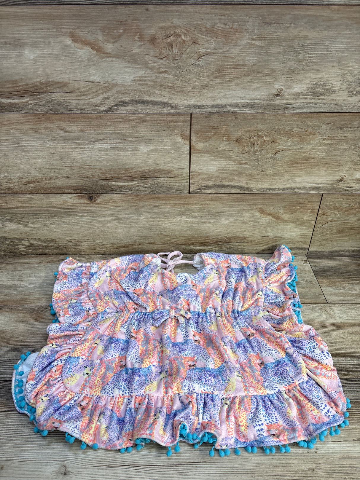 Cheeky Plum Ruffle Swim Cover in Wild One sz 4/5T