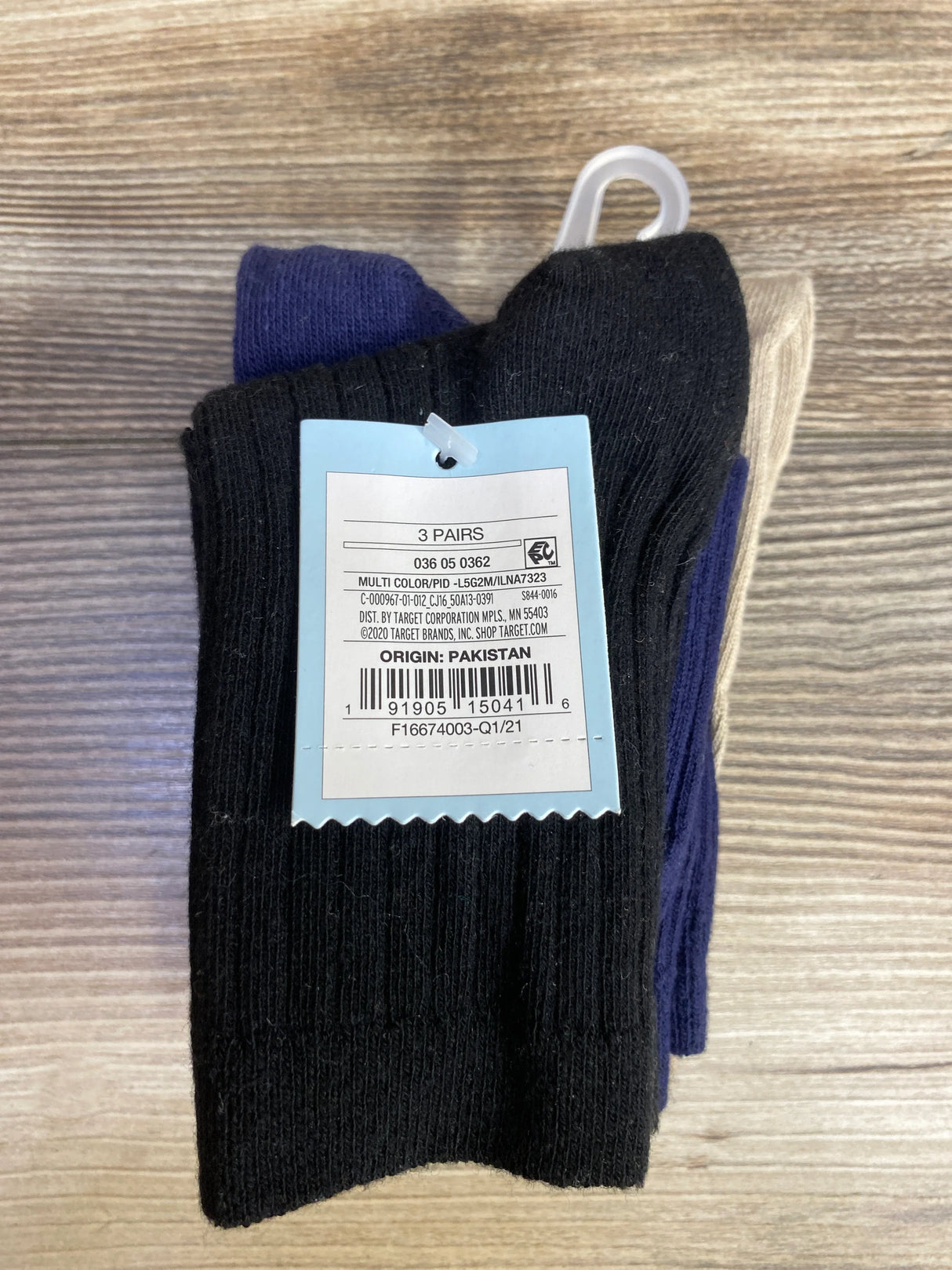 NEW Cat & Jack Crew Socks 3pk sz 5-8