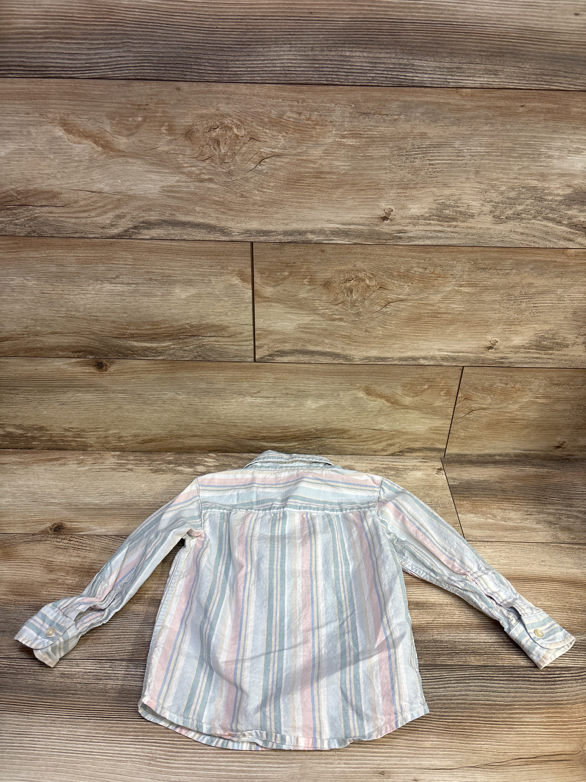Carter's Striped Button-Up Shirt Blue sz 4T