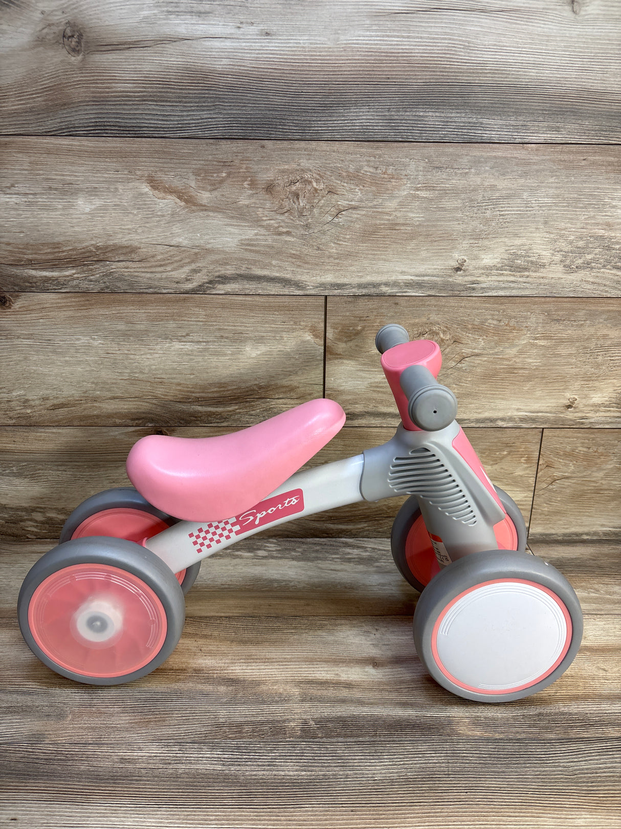 WETIFY Colorful Lighting Baby Balance Bike Pink