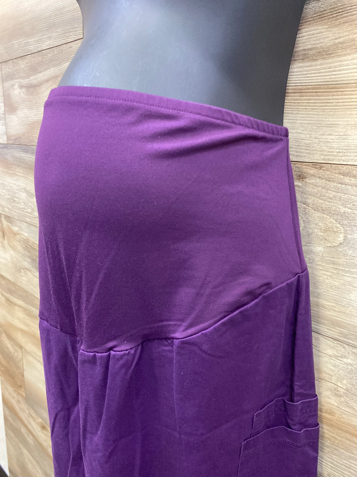 Butter-Soft Stretch Full Panel Maternity Scrub Pants Purple sz XL