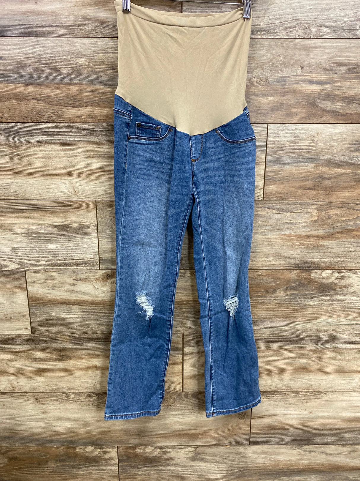 Indigo Blue Full Panel Distressed Jeans Light Blue sz XS
