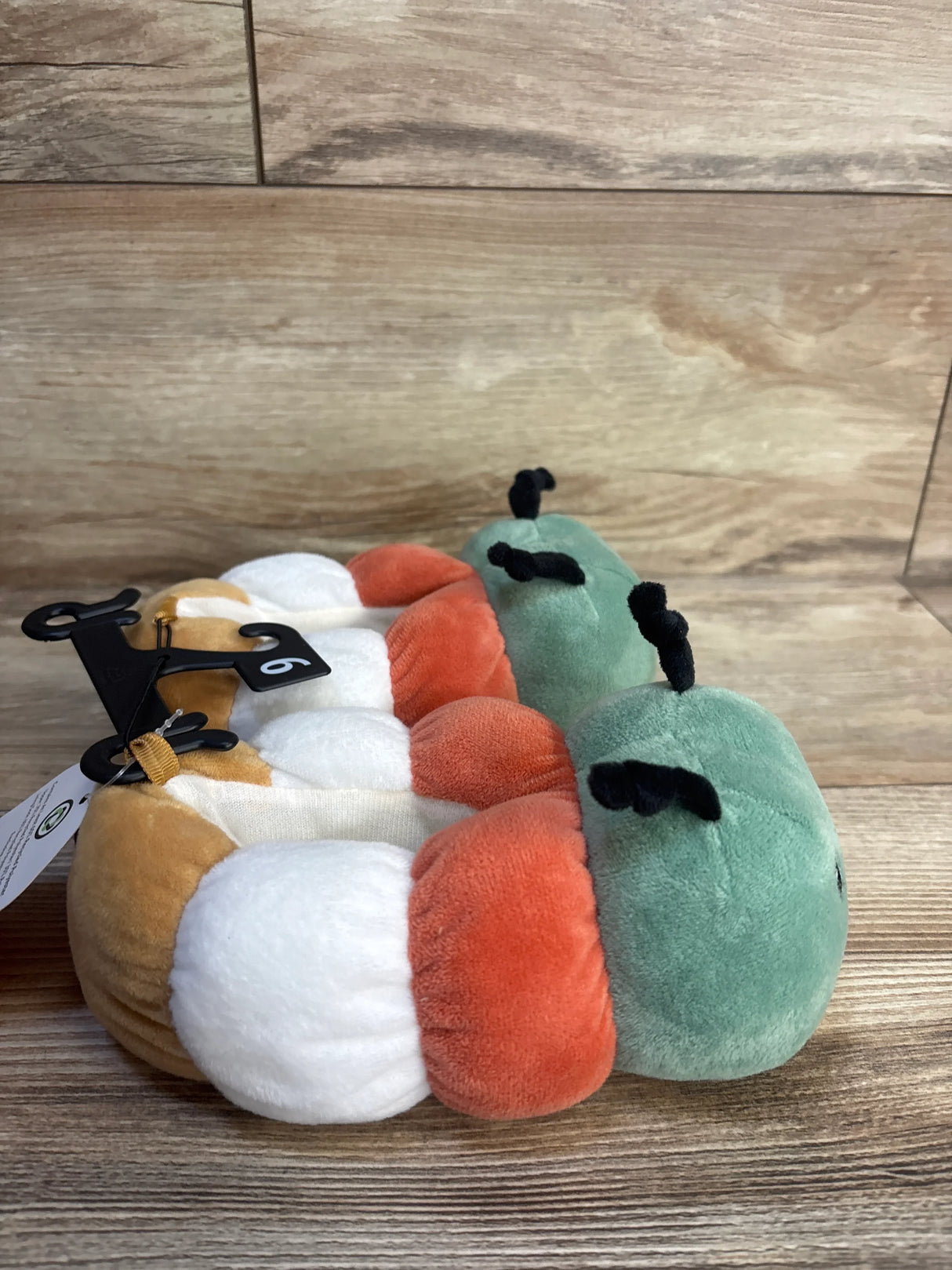 Soft plush caterpillar toy with colorful segments, perfect for babies and toddlers