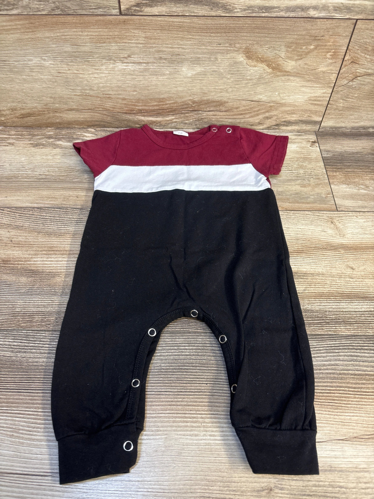 Color Block Sleeveless Coverall Red sz 3-6m