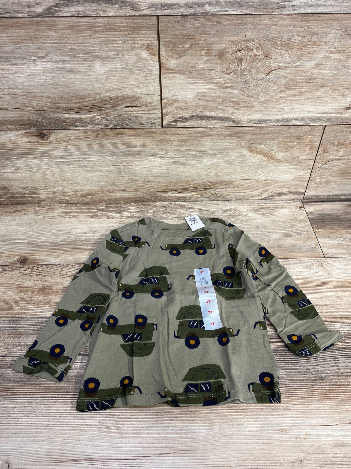 NEW Old Navy Long Sleeve Shirt Green sz 3T