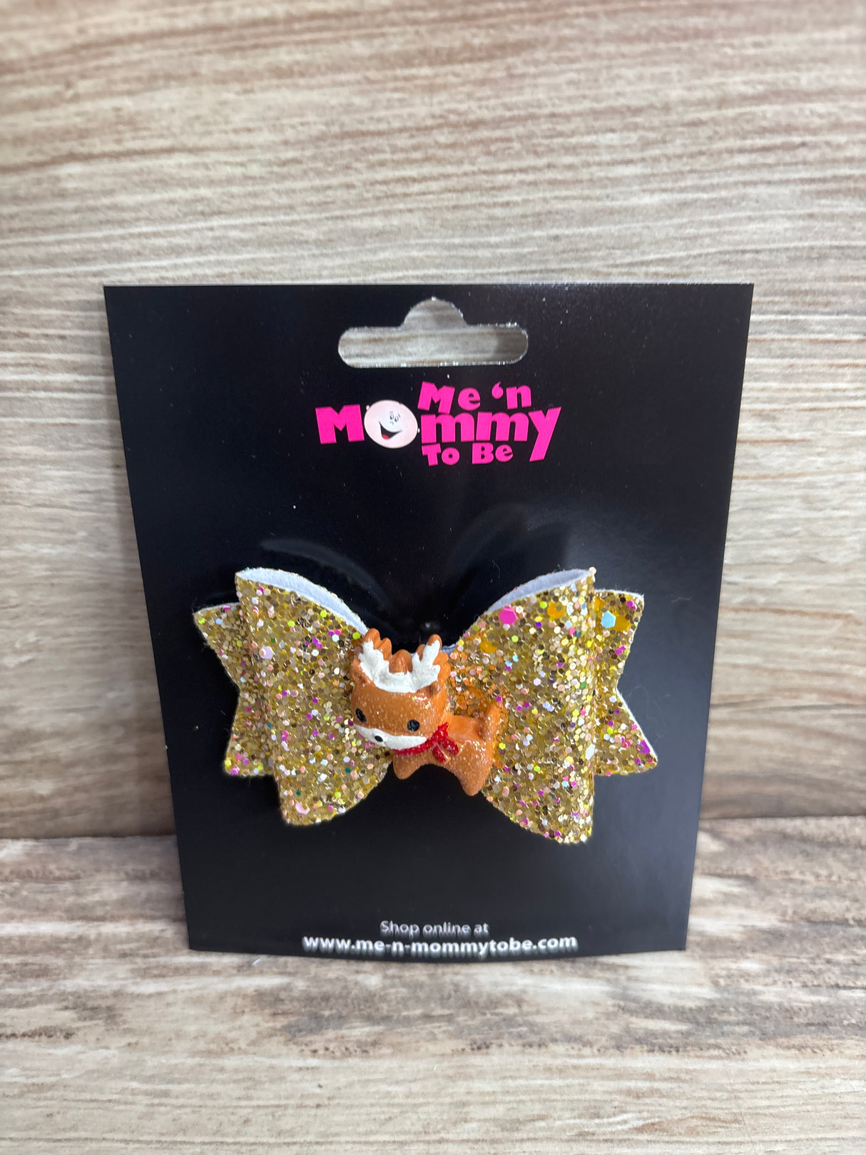 NEW Double-Layer Glitter Hair Bow w/ Dog Applique