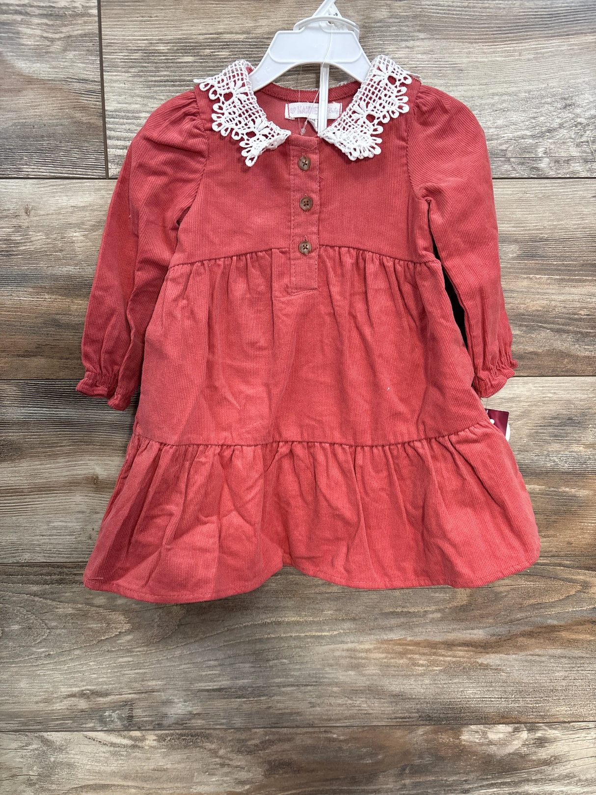 NEW Nannette 2pc Long Sleeve Dress & Bloomers Set Coral sz 18m