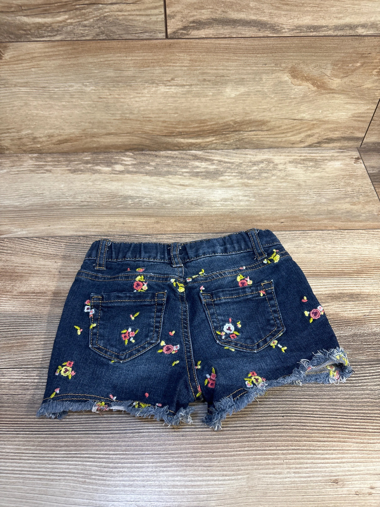 Cat & Jack Embroidered Denim Shorts Blue sz 5T