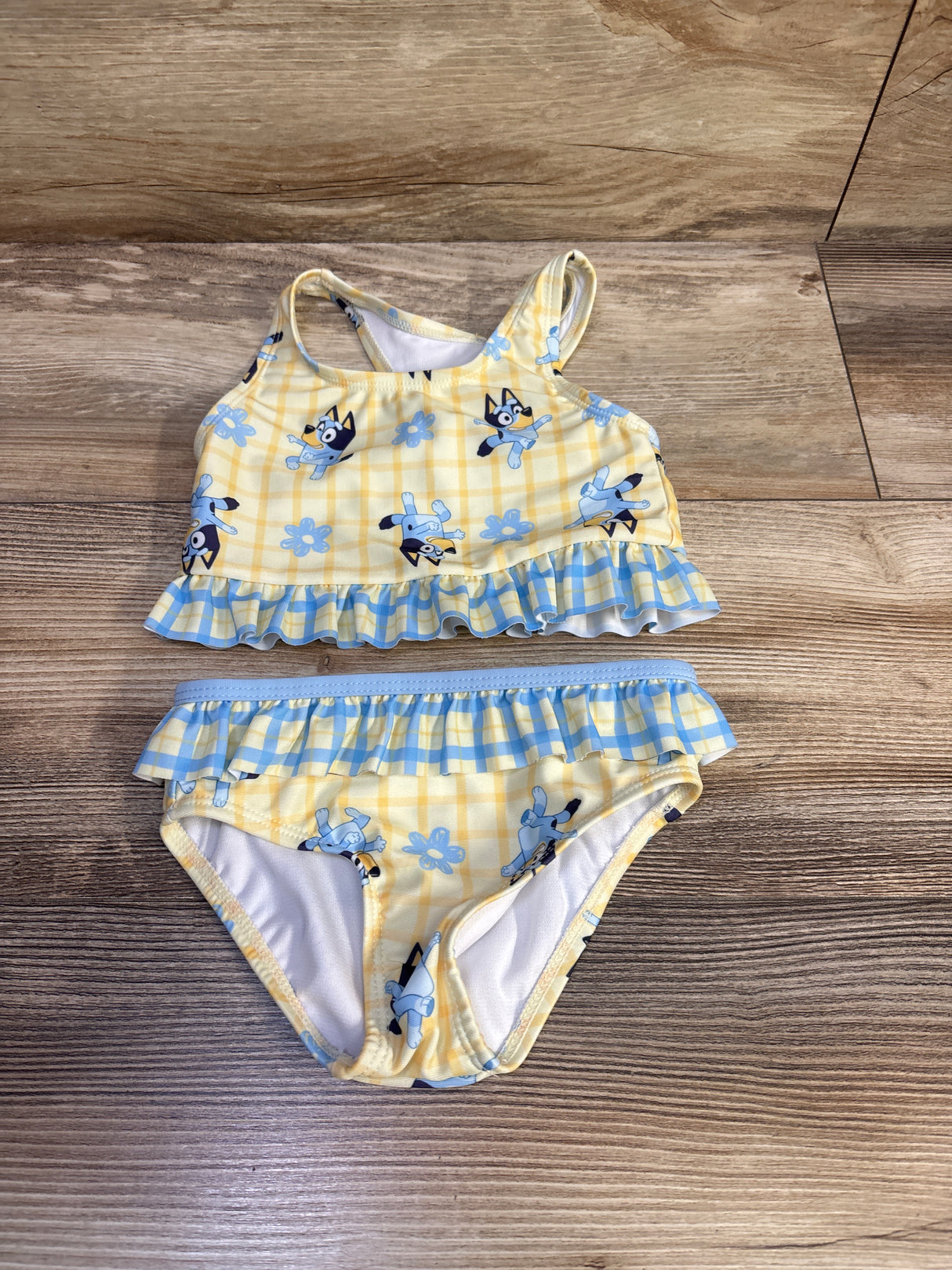 Bluey 2pc Ruffle Bikini Swimsuit Yellow sz 18m