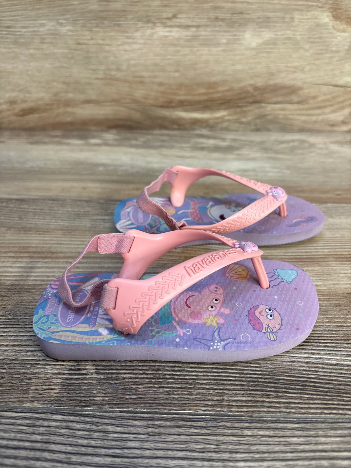Havaianas Peppa Pig Flip Flops Purple sz 9c