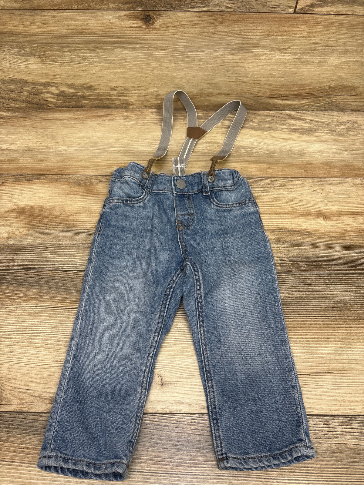 H&M Suspender Jeans Blue sz 12m