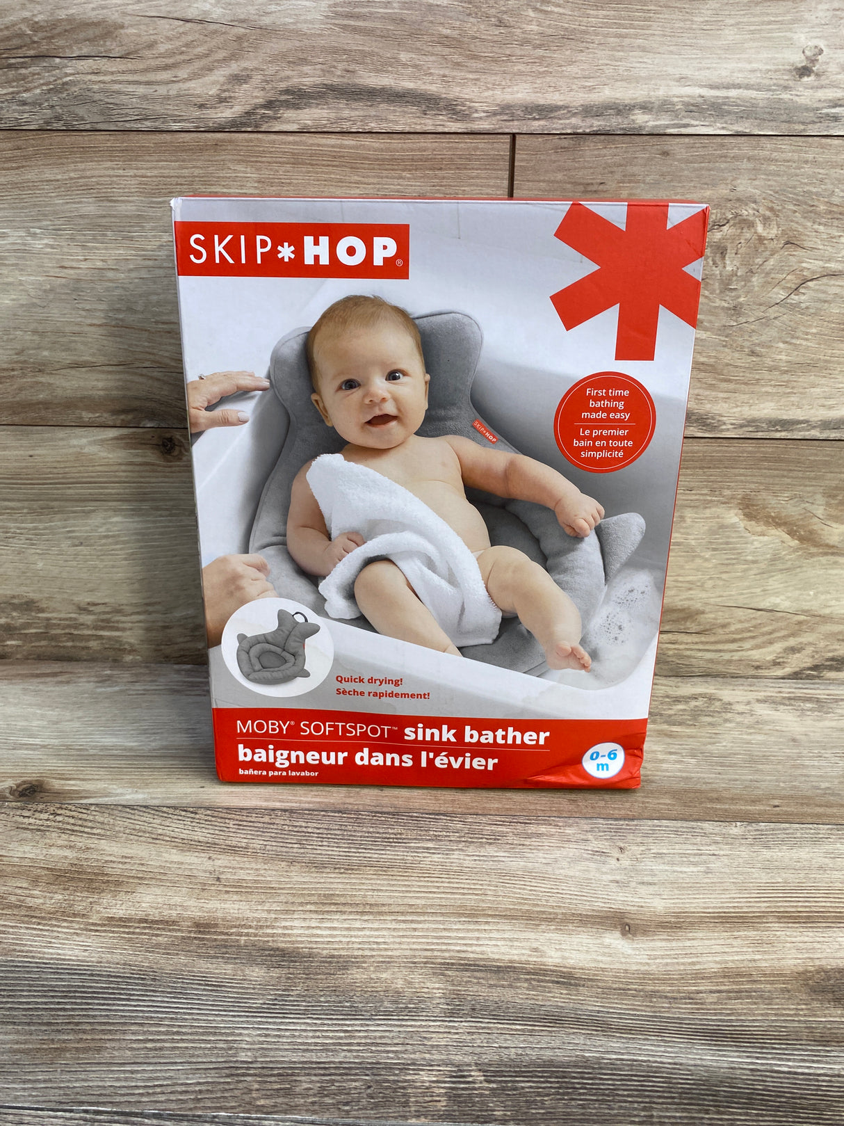 NEW Skip Hop MOBY Softspot Sink Bather Grey