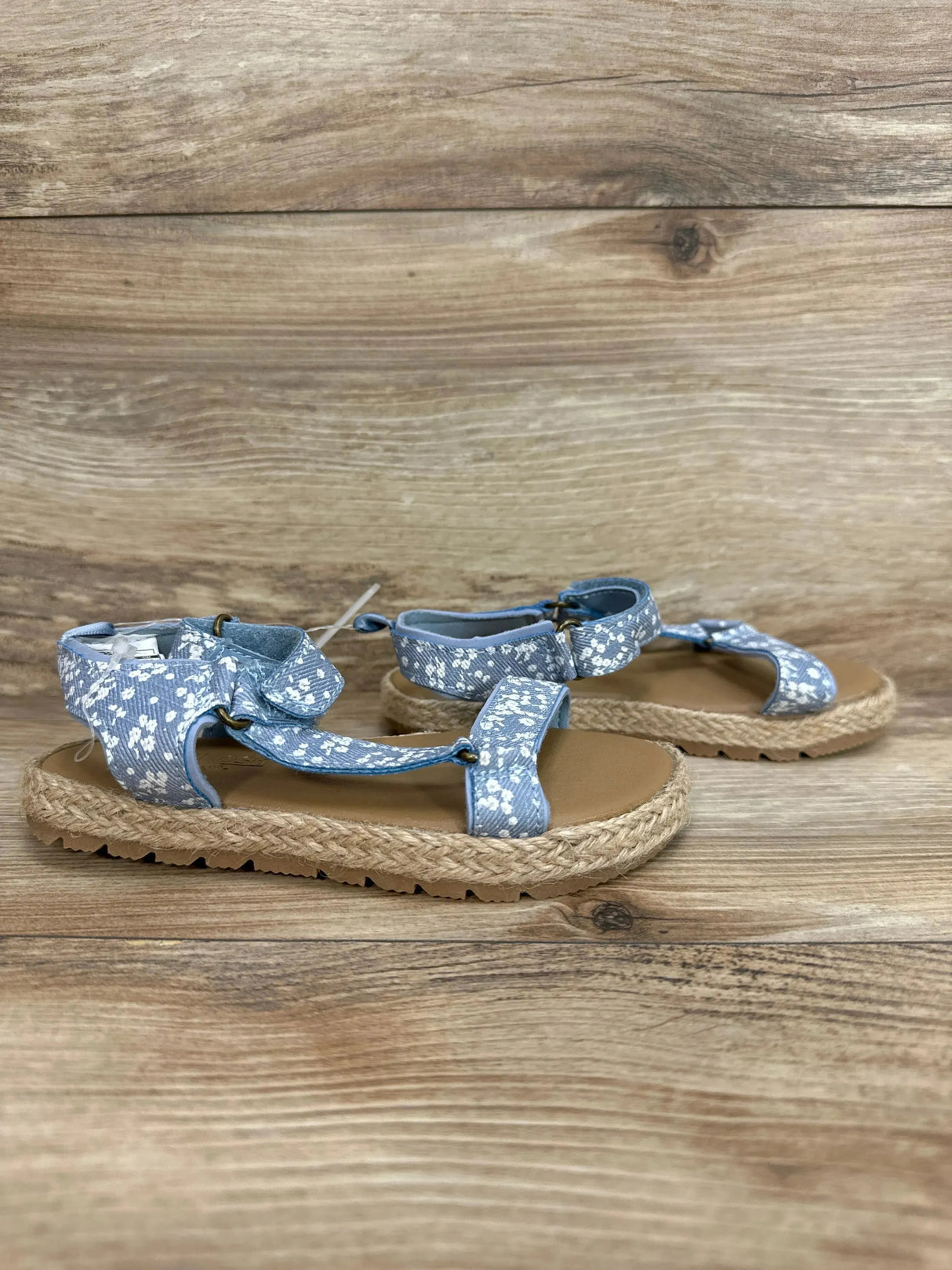 NWOT OshKosh Chambray Floral Espadrille Sandals Blue sz 10c - Me n Mommy To Be