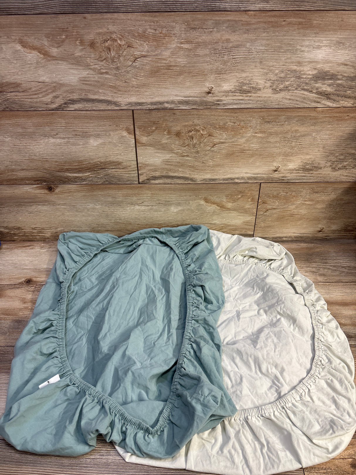 Joey + Joan 2pk Fitted Bassinet Sheets Green ~ 20x30''