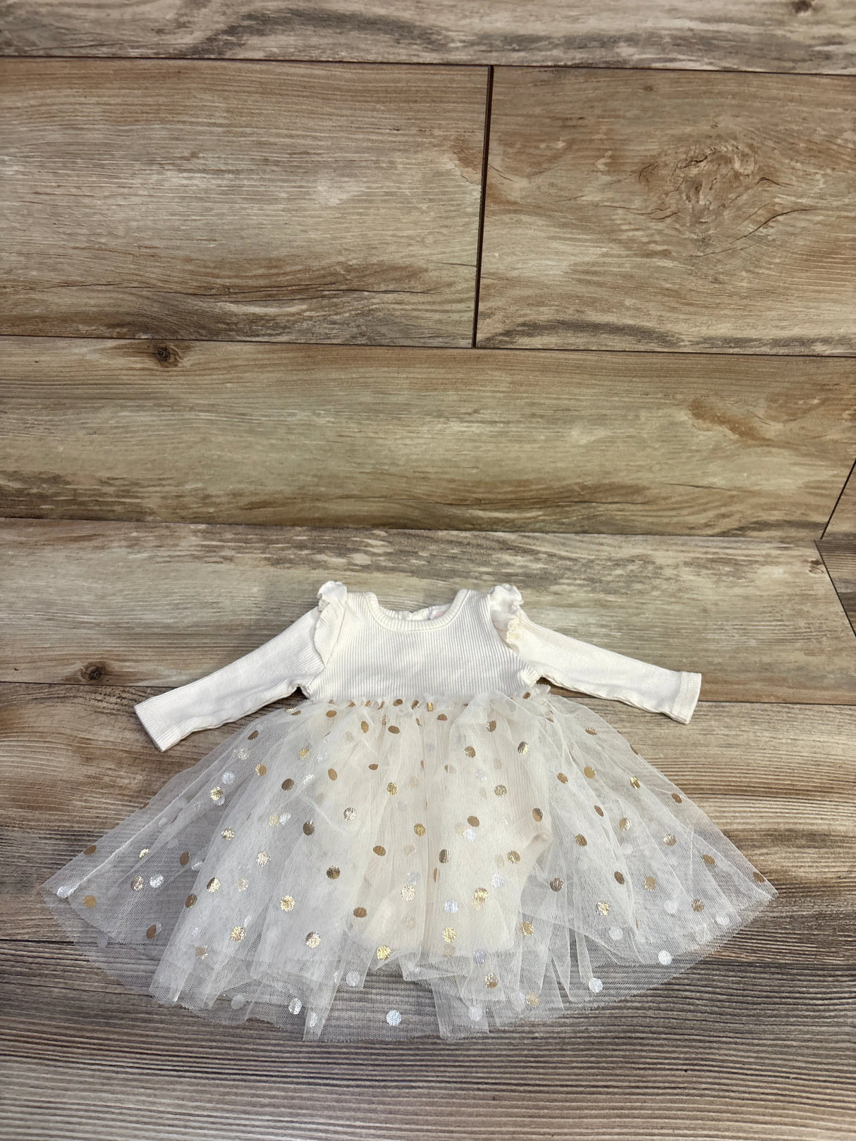 Madison Layne Ribbed Tutu Bodysuit Ivory sz 0/3m