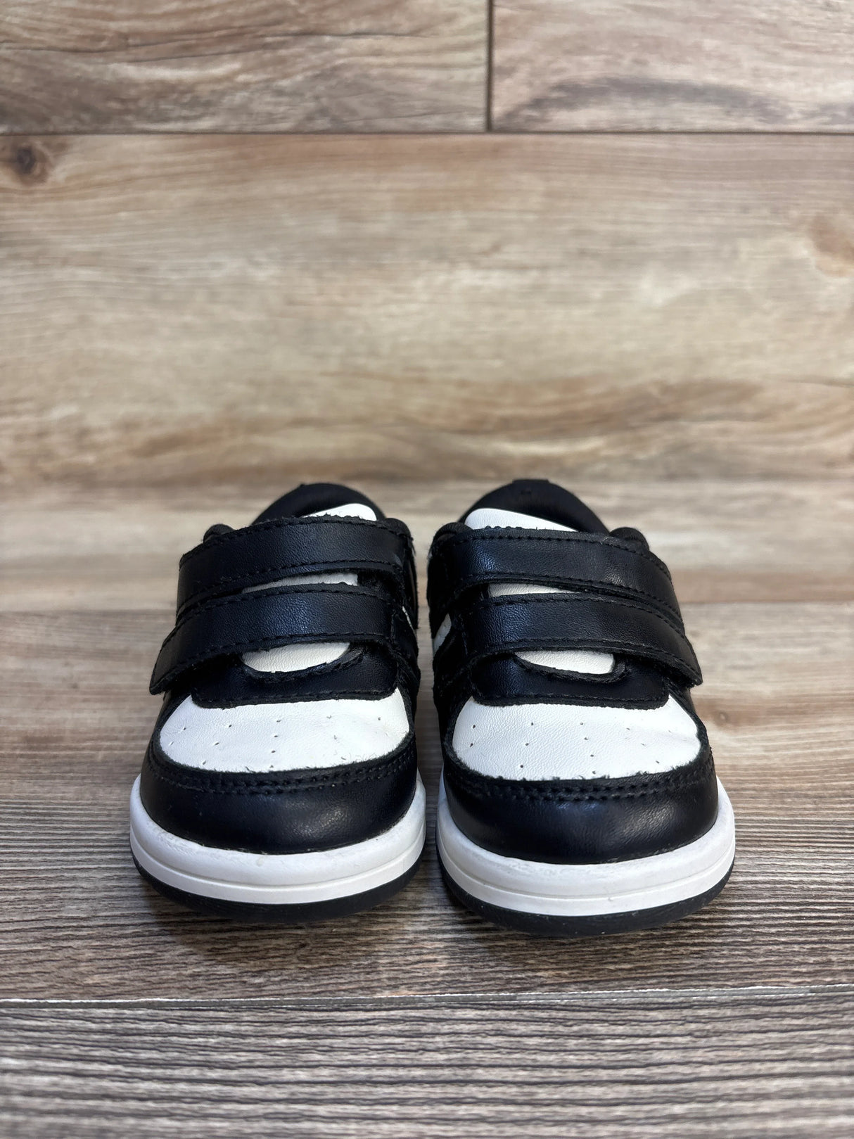 Wonder Nation Casual Double Strap Sneakers Black sz 4c