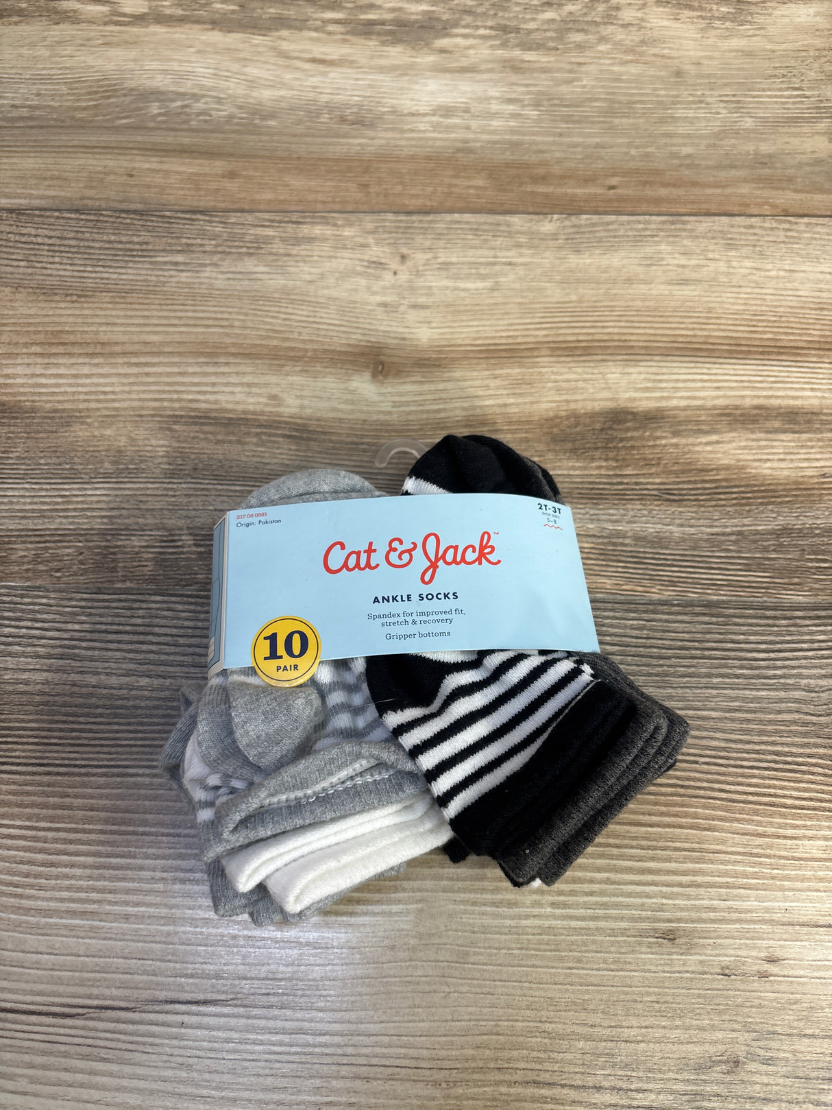 NEW Cat & Jack 10pk Ankle Socks sz 2-3T