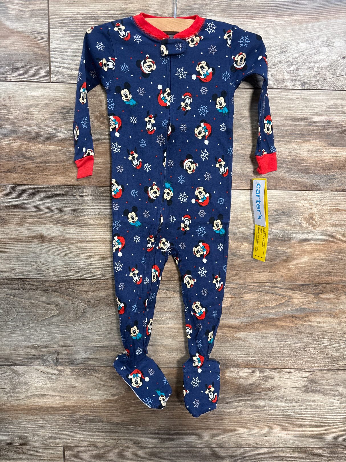 NEW Carter's x Disney Christmas Mickey Mouse Sleeper Navy sz 18m