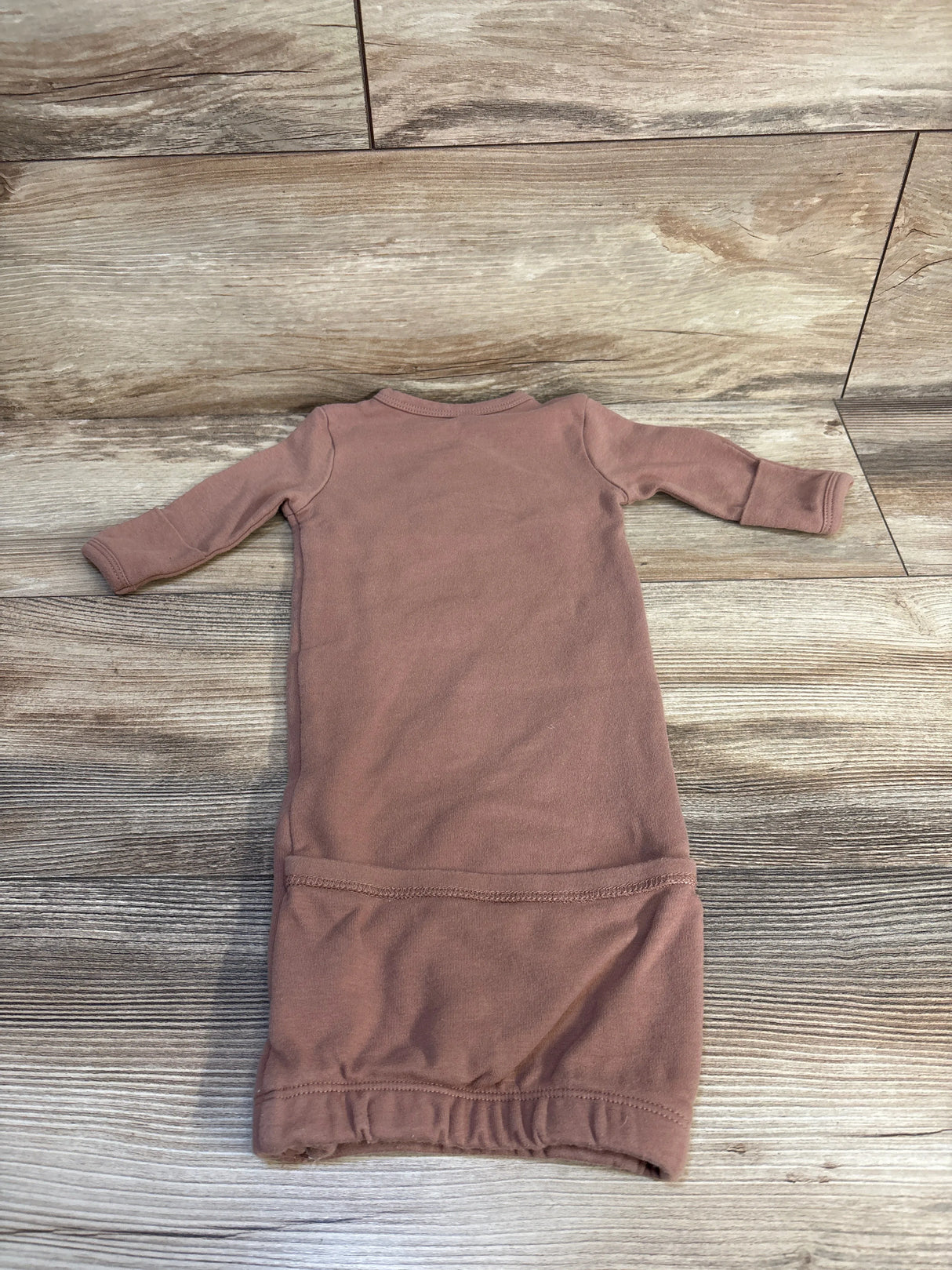 O2 Baby Organic Cotton Convertible Kimono Gown Brown sz 0-3m