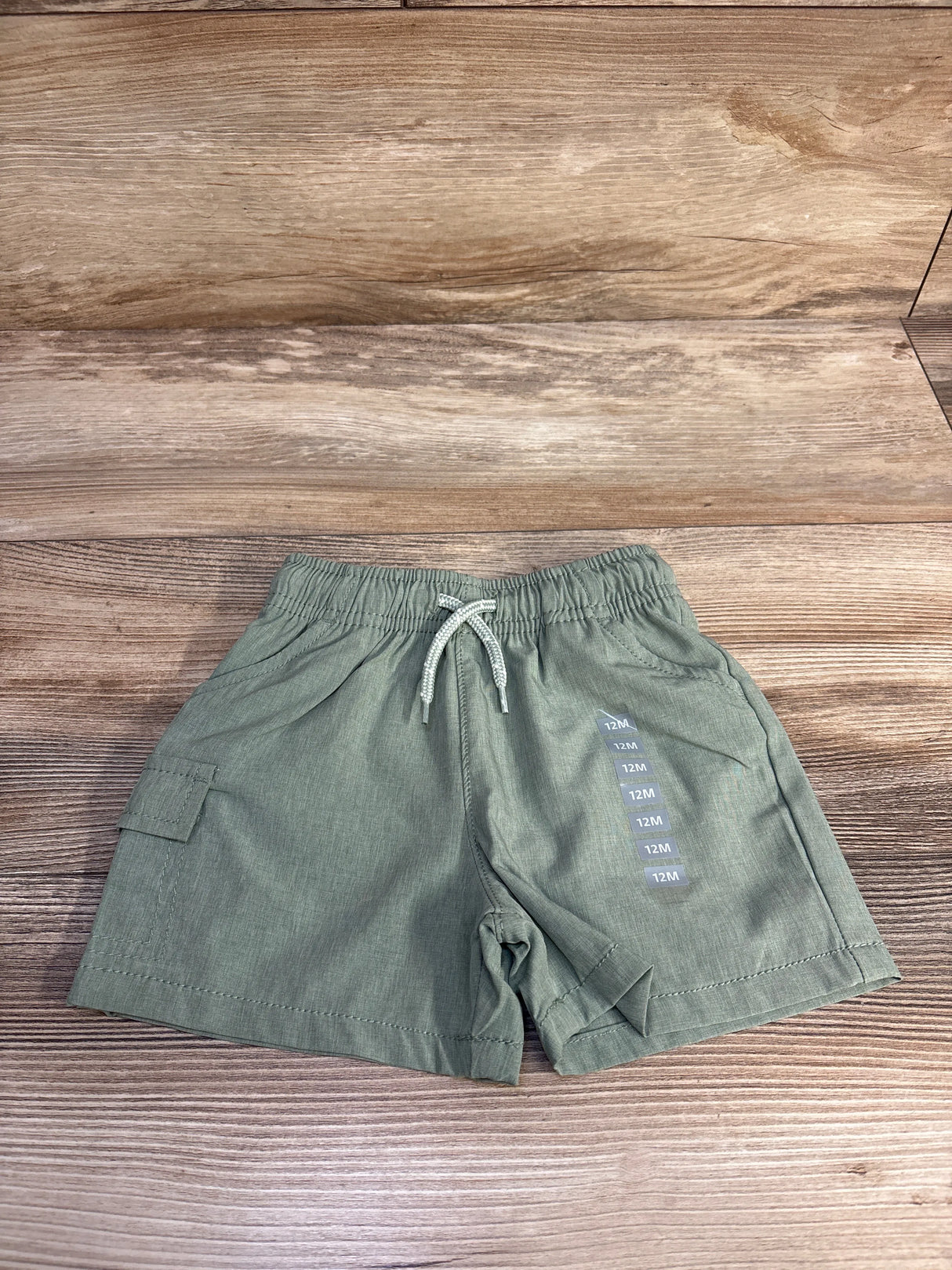NEW Oshkosh Drawstring Cargo Shorts Green sz 12m - Me n Mommy To Be