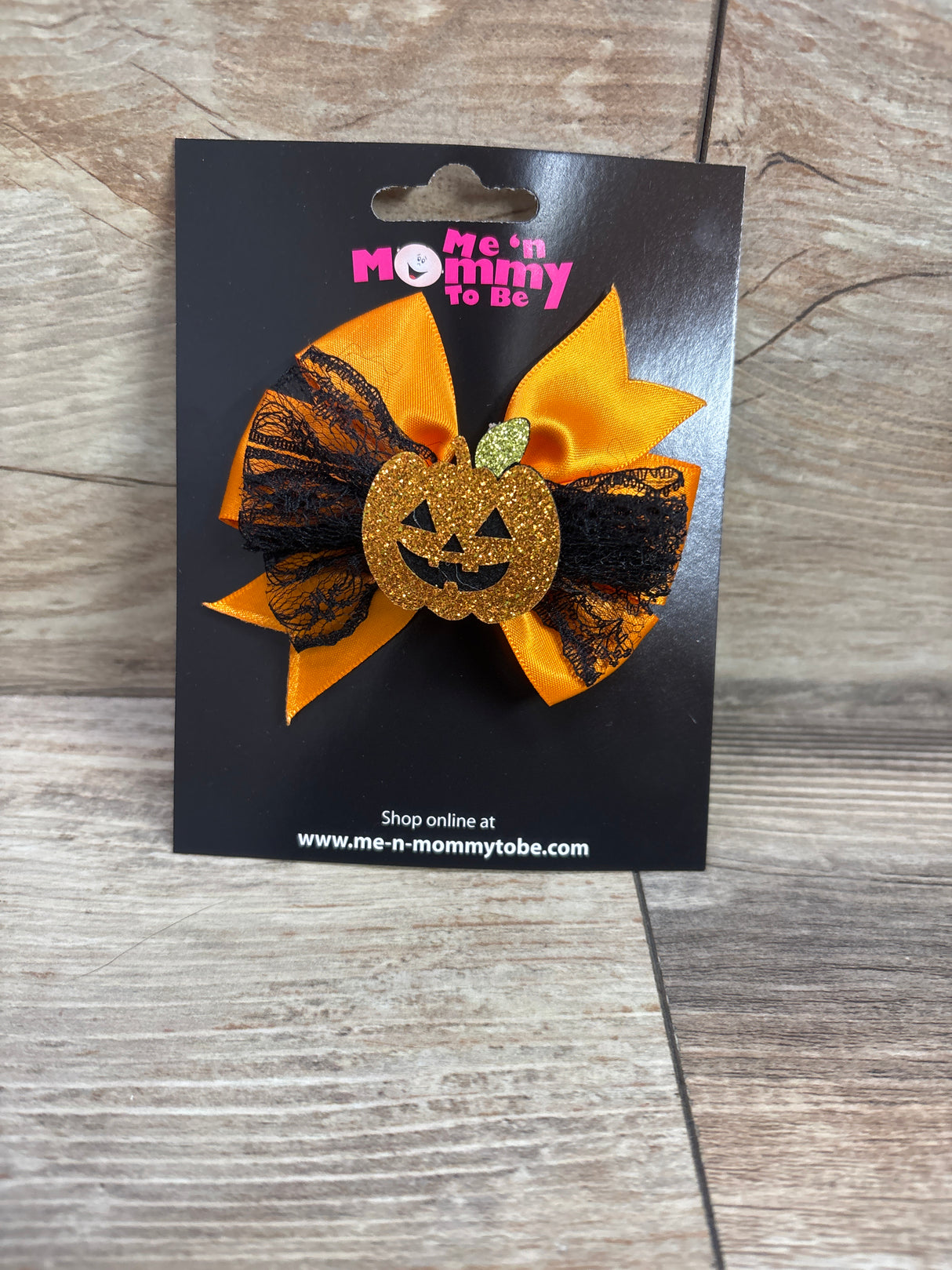 NEW Pumpkin Applique Double-Layer Lace Hair Bow