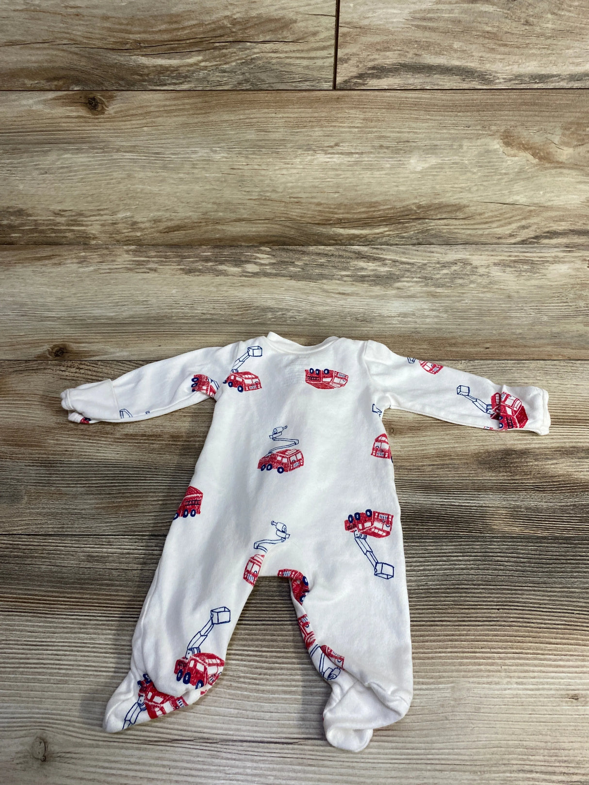 Carter's Fire Truck Sleeper White sz Preemie