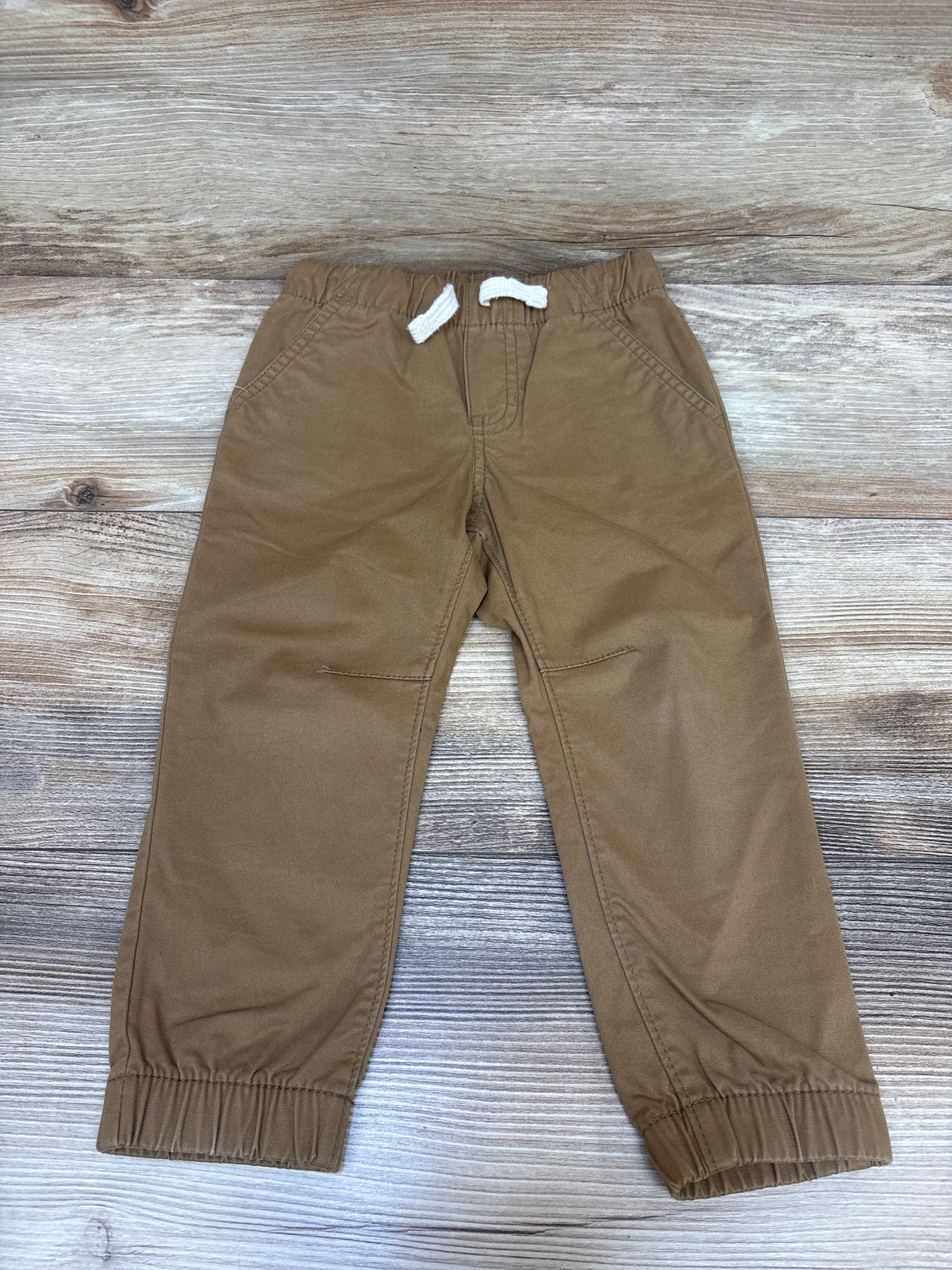 Cat & Jack Drawstring Cotton Joggers Tan sz 2T
