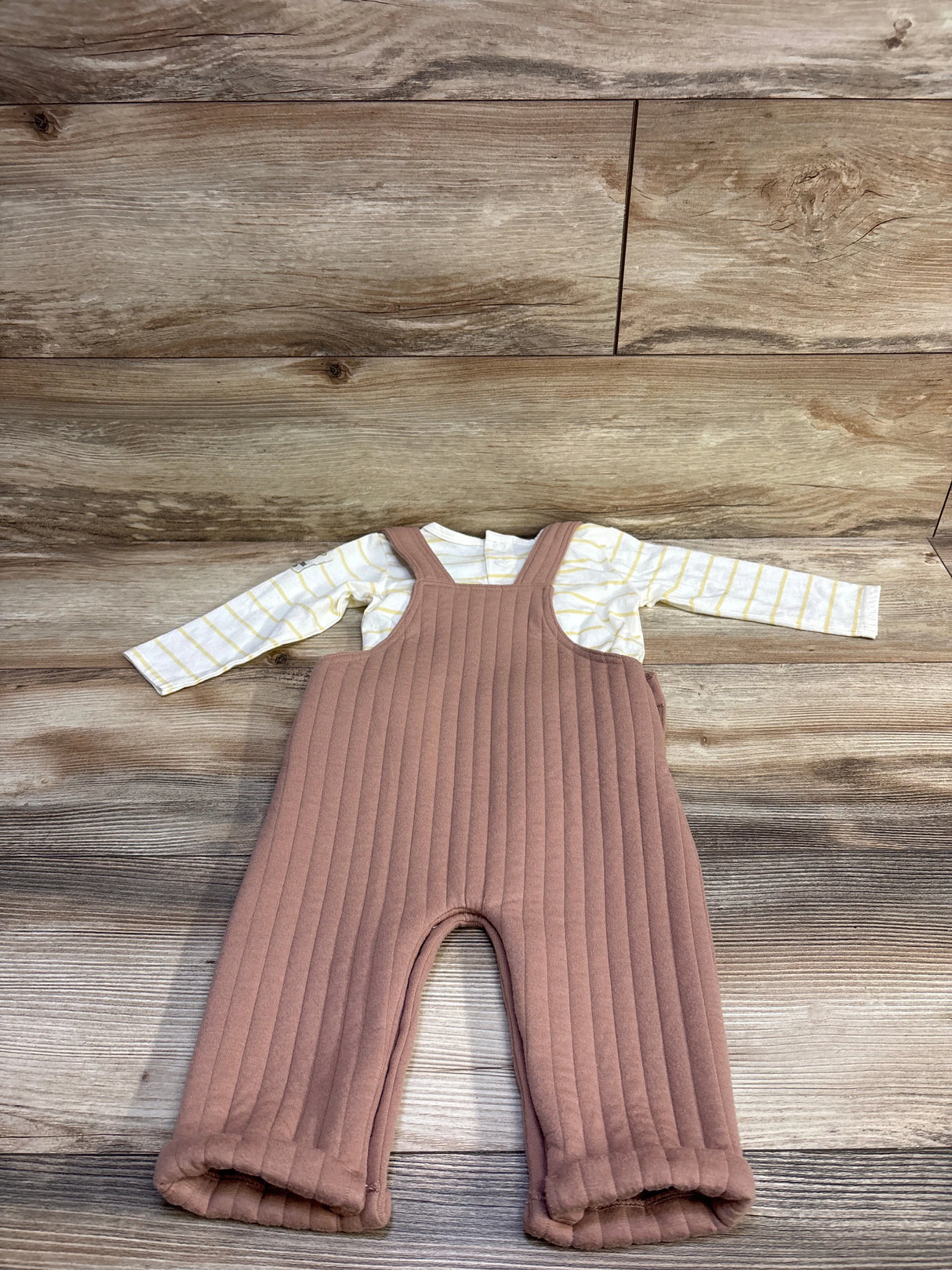 Disney Baby 2pc Winnie The Pooh Overalls Set White sz 12m