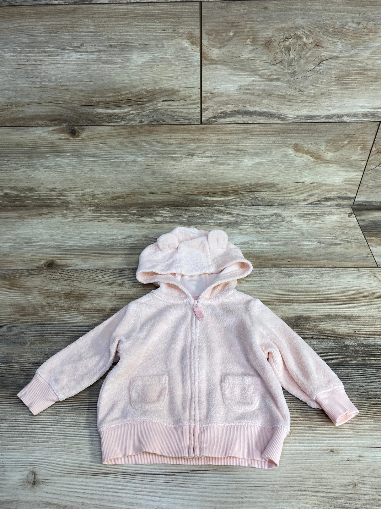 Carter's Terry Cloth Full Zip Jacket Pink sz 3m