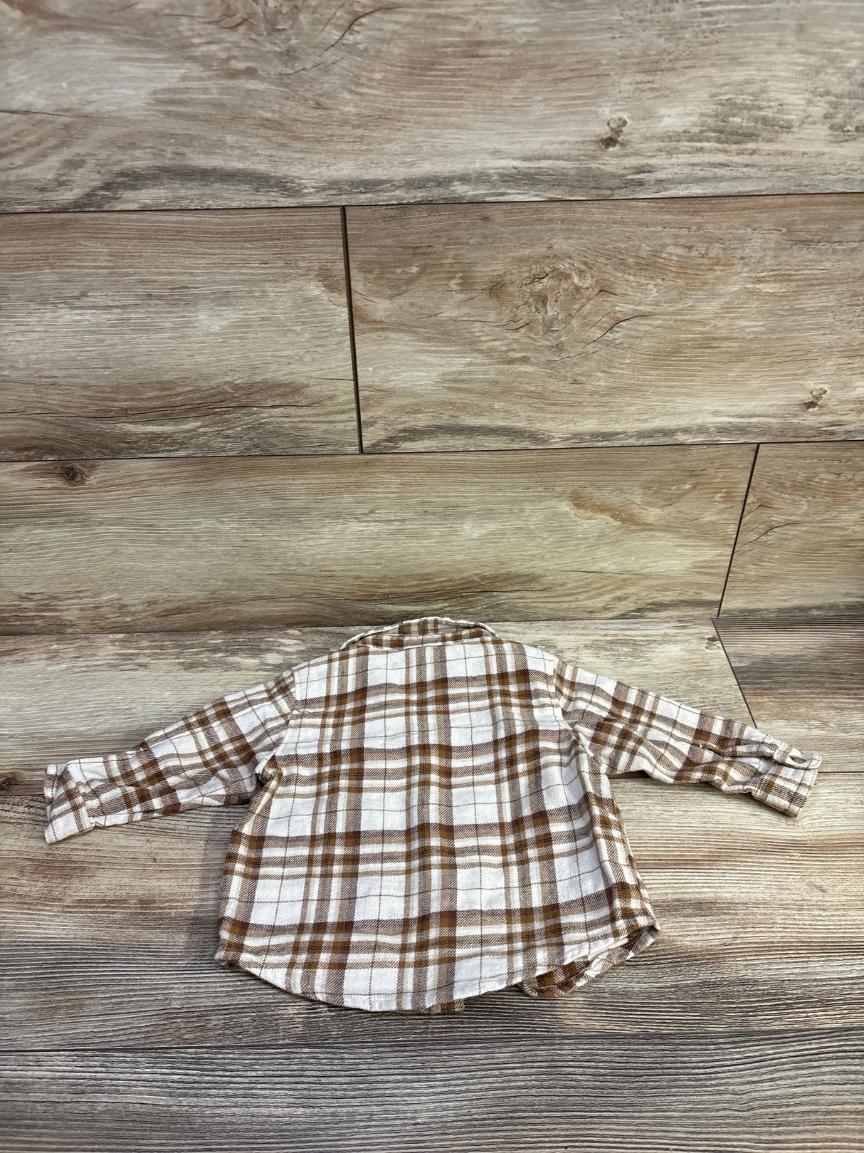 Old Navy Button Up Flannel Beige sz 6-12m