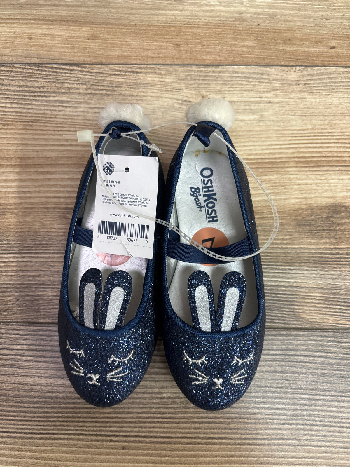 NEW Oshkosh Buffy Glitter Flats Navy sz 7c