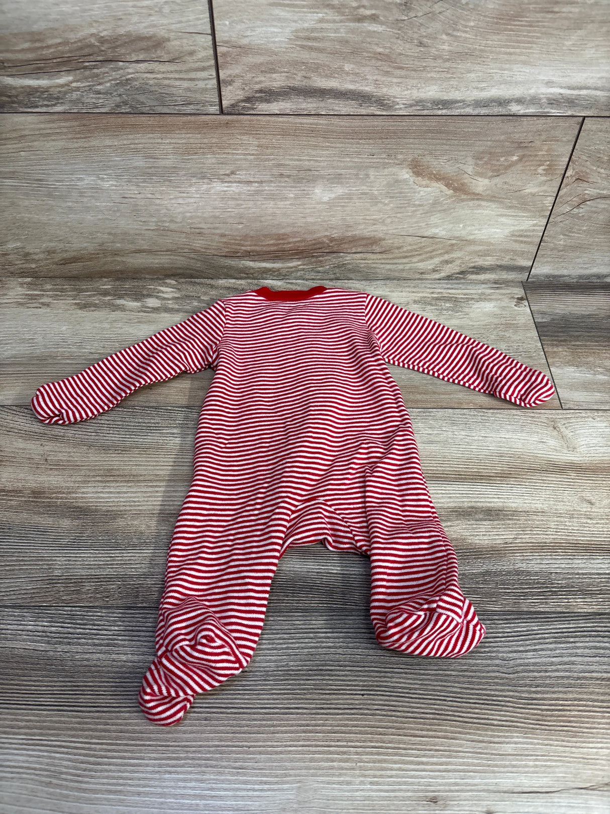 Carter's Striped Reindeer Sleeper Red/White sz Newborn