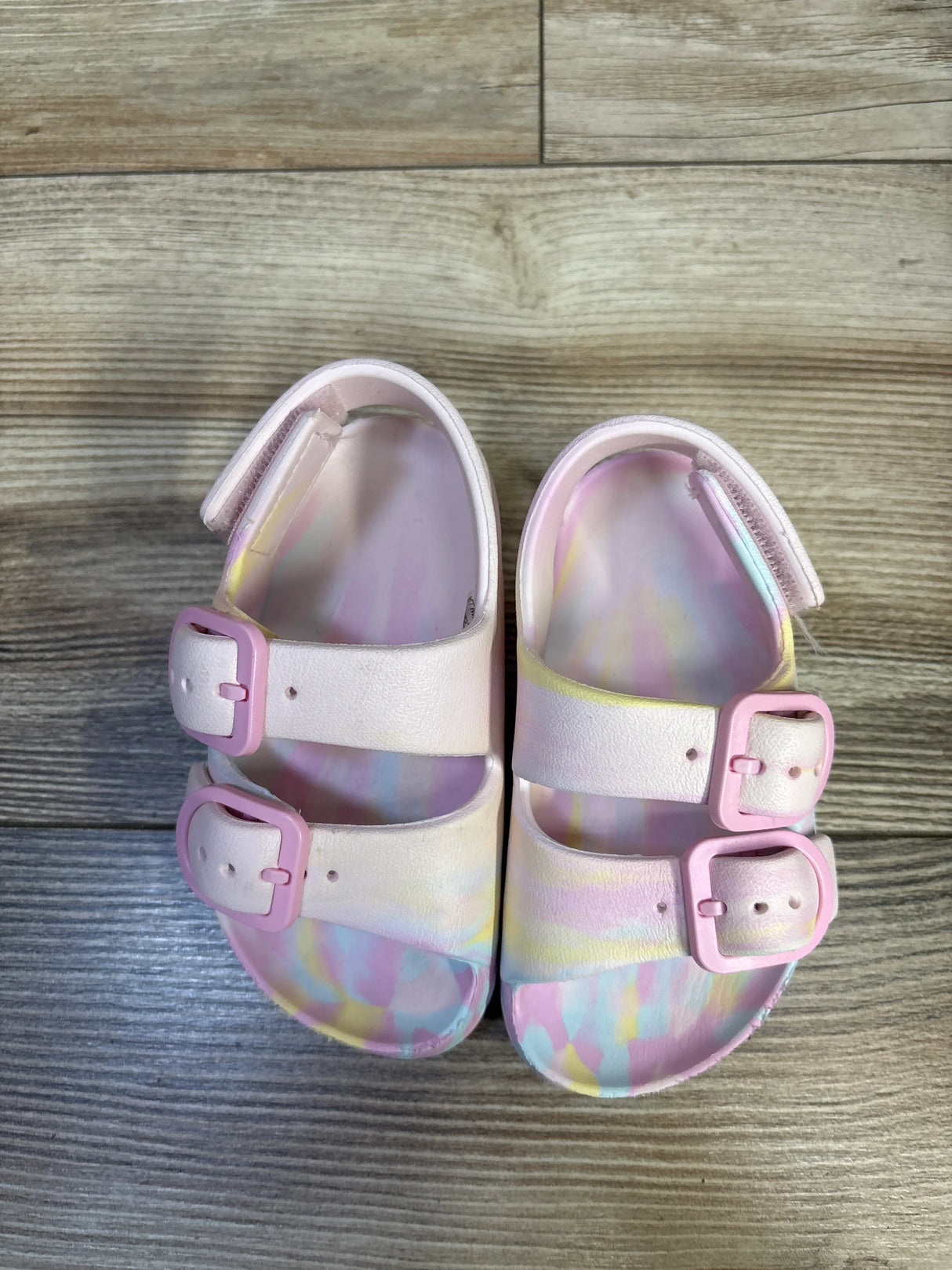 Wonder Nation Double Buckle Sandals Pink sz 5-6c
