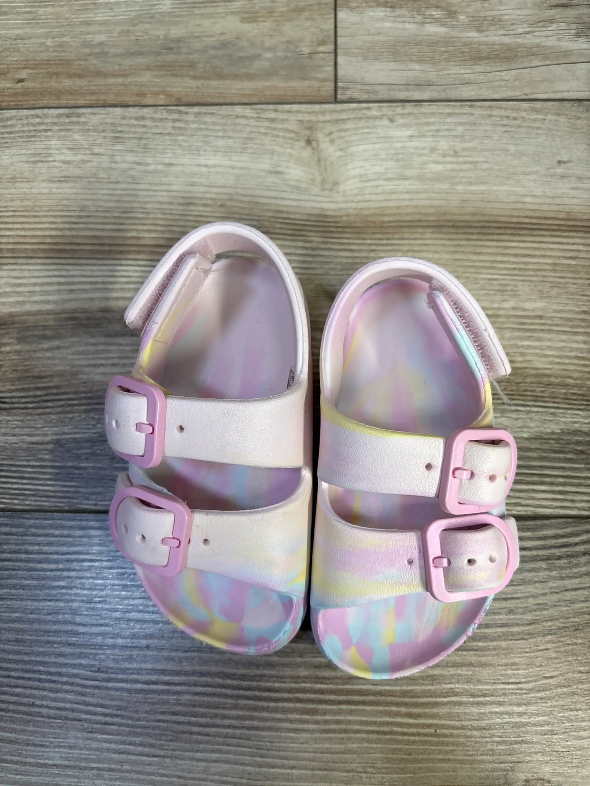 Wonder Nation Double Buckle Sandals Pink sz 5-6c