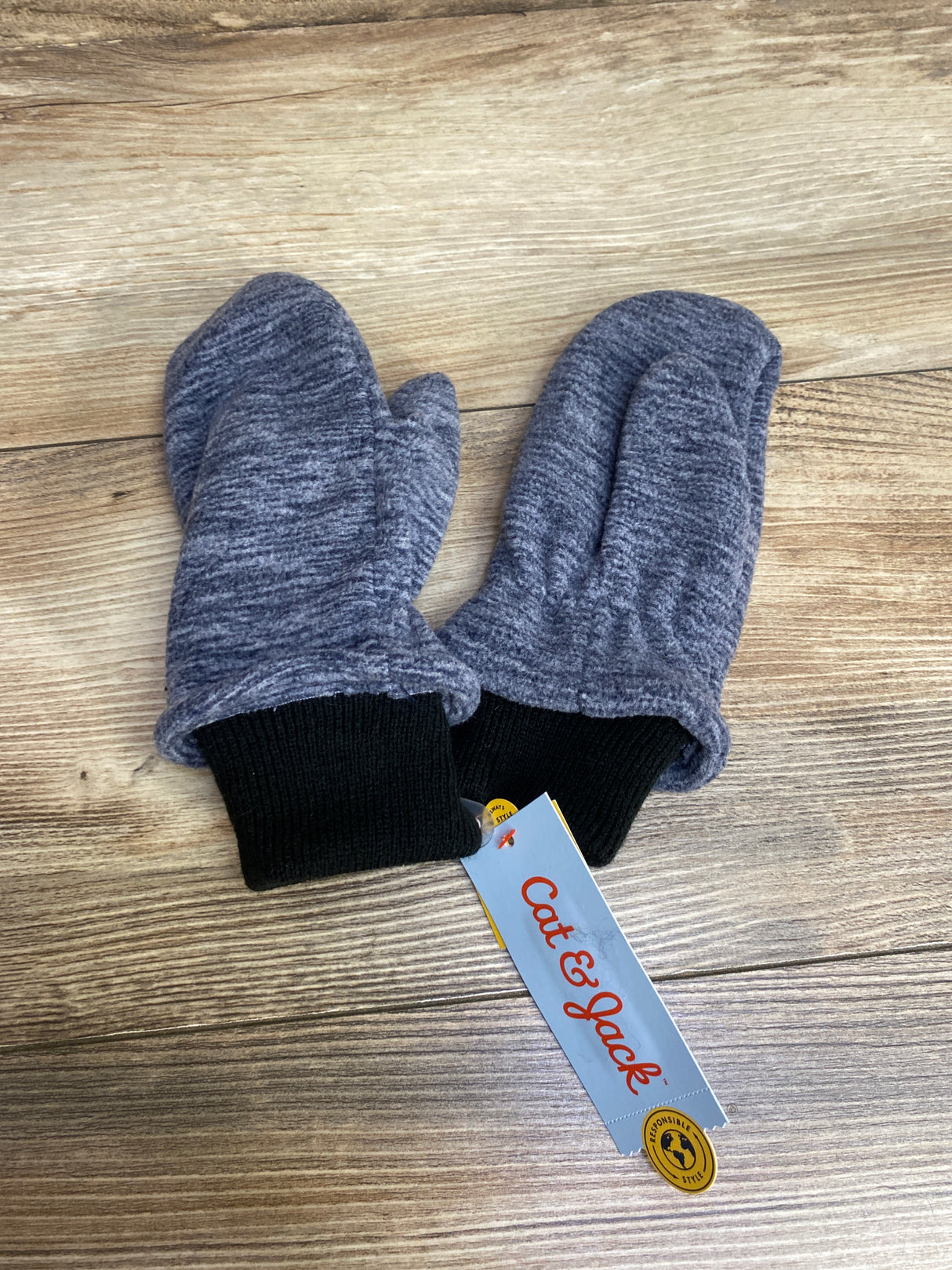 NEW Cat & Jack Fleece Winter Mittens Blue sz 2T-5T