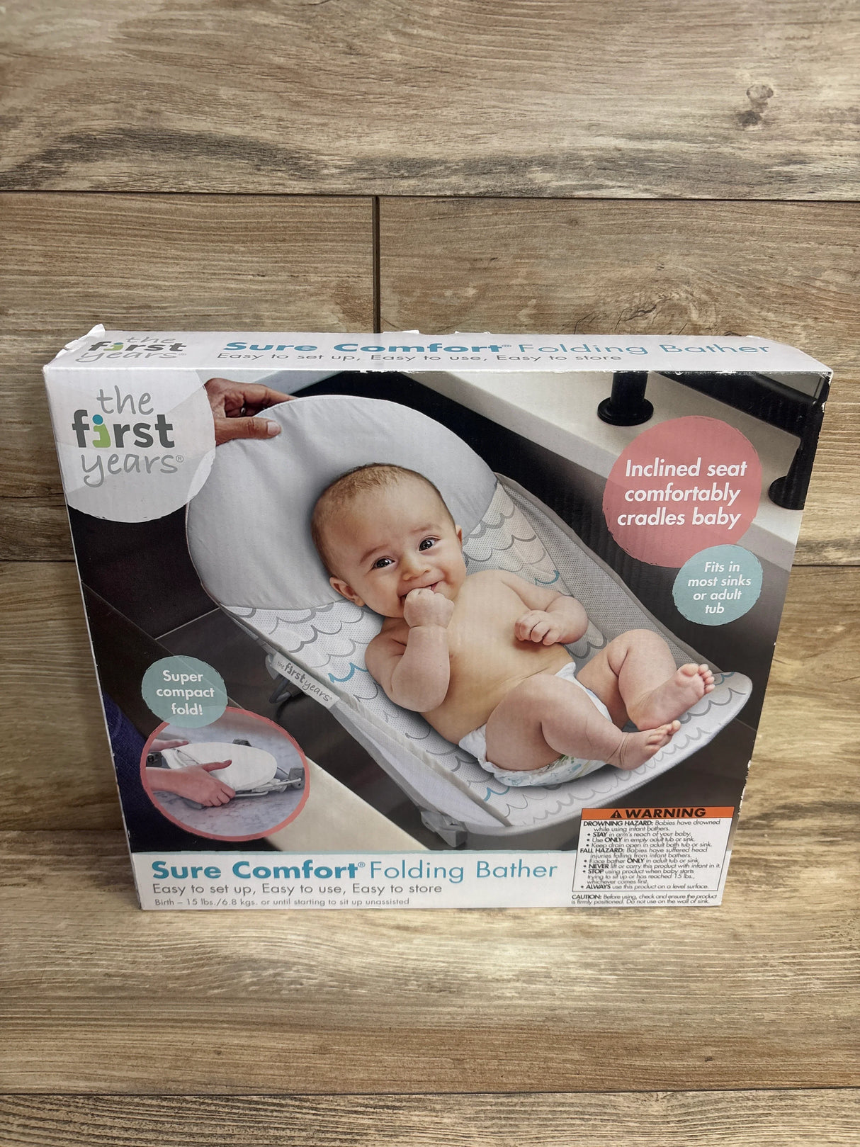 NEW The First Years Sure Comfort Folding Baby Bather