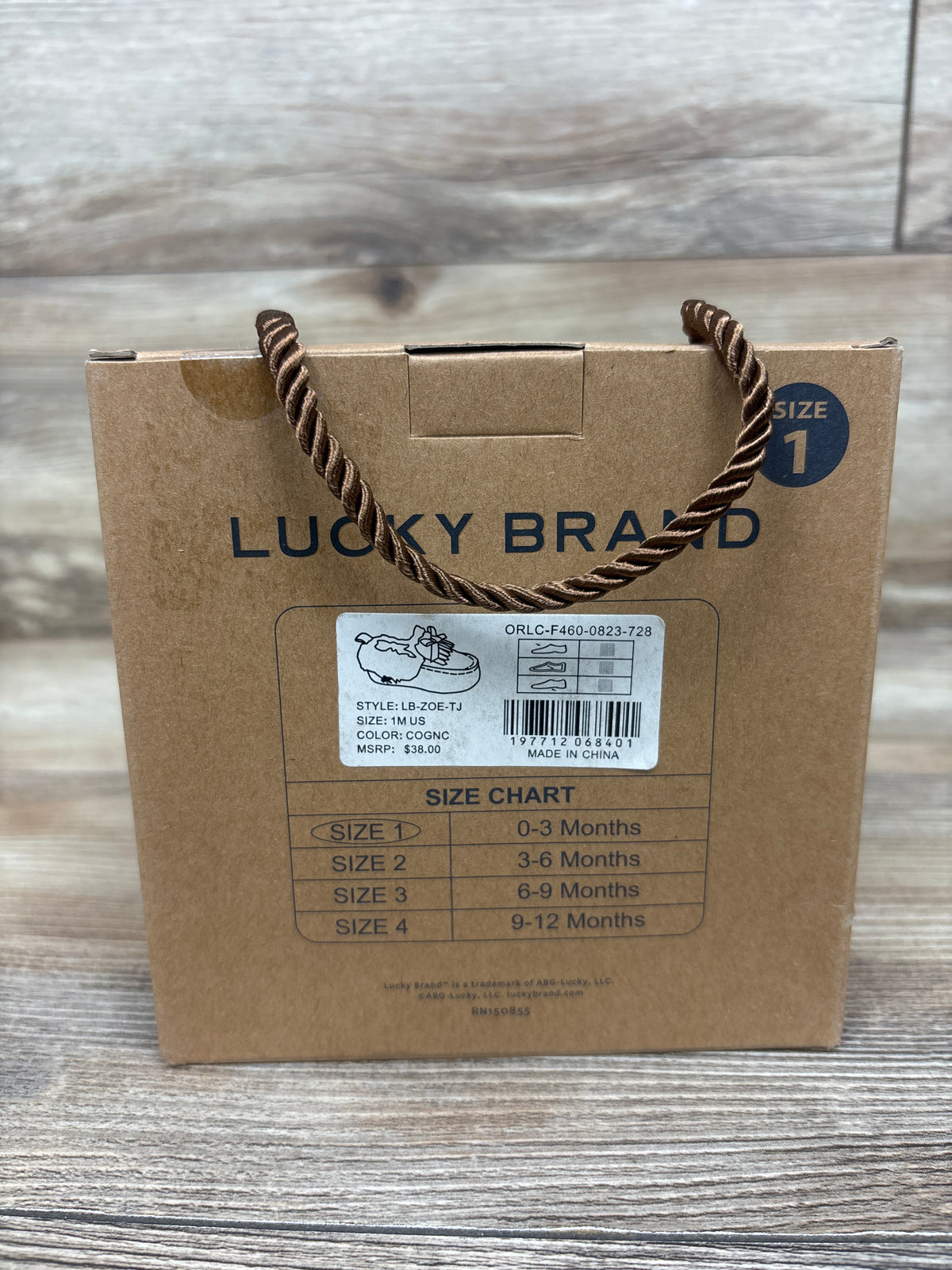 NEW Lucky Brand Fur-Lined Crib Shoes Brown sz 1c